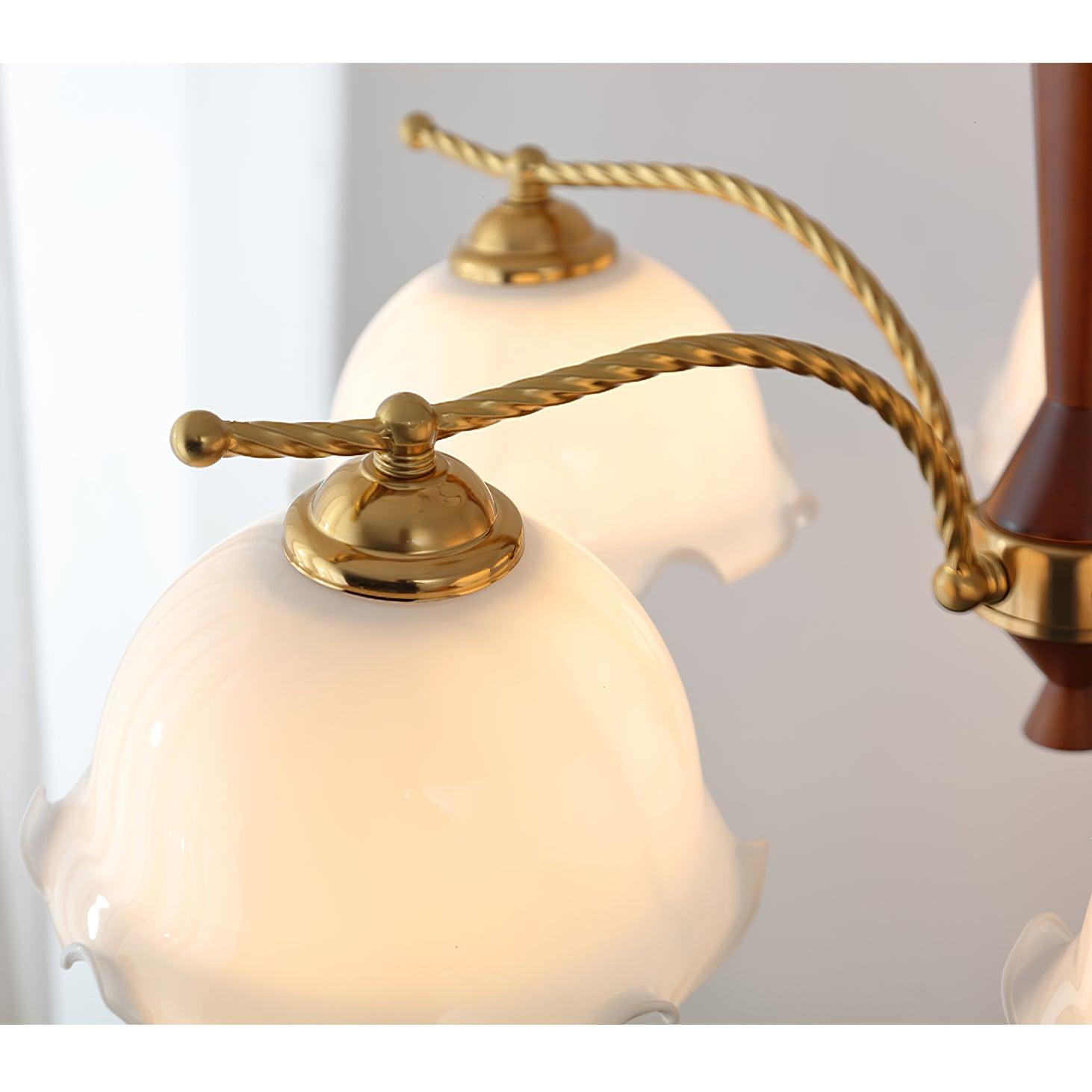 Daisy Vintage Glass Chandelier-Neutral Decor