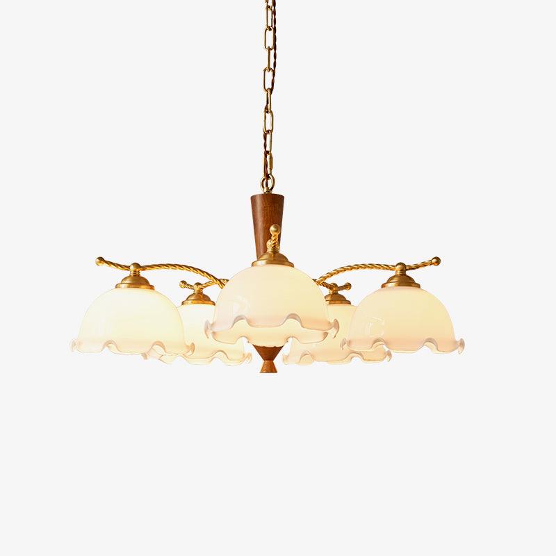 Daisy Vintage Glass Chandelier-Neutral Decor