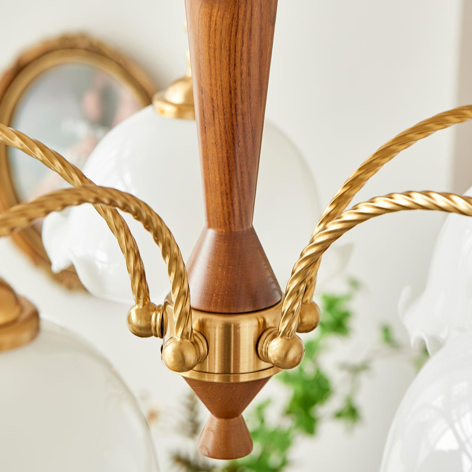 Daisy Vintage Glass Chandelier-Neutral Decor