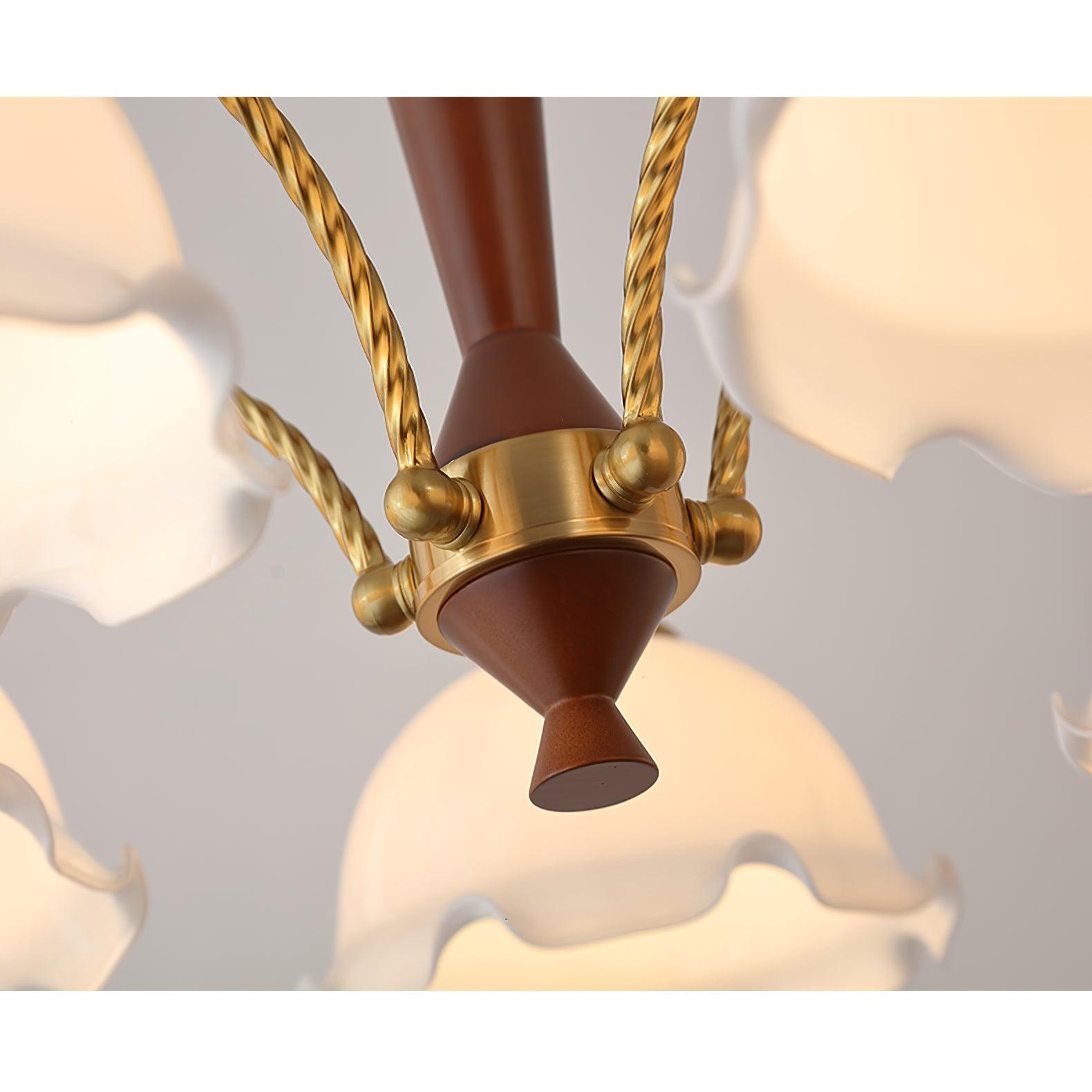 Daisy Vintage Glass Chandelier-Neutral Decor