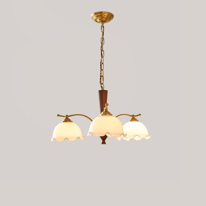 Daisy Vintage Glass Chandelier-Neutral Decor