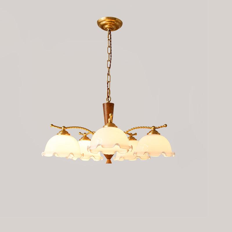 Daisy Vintage Glass Chandelier-Neutral Decor