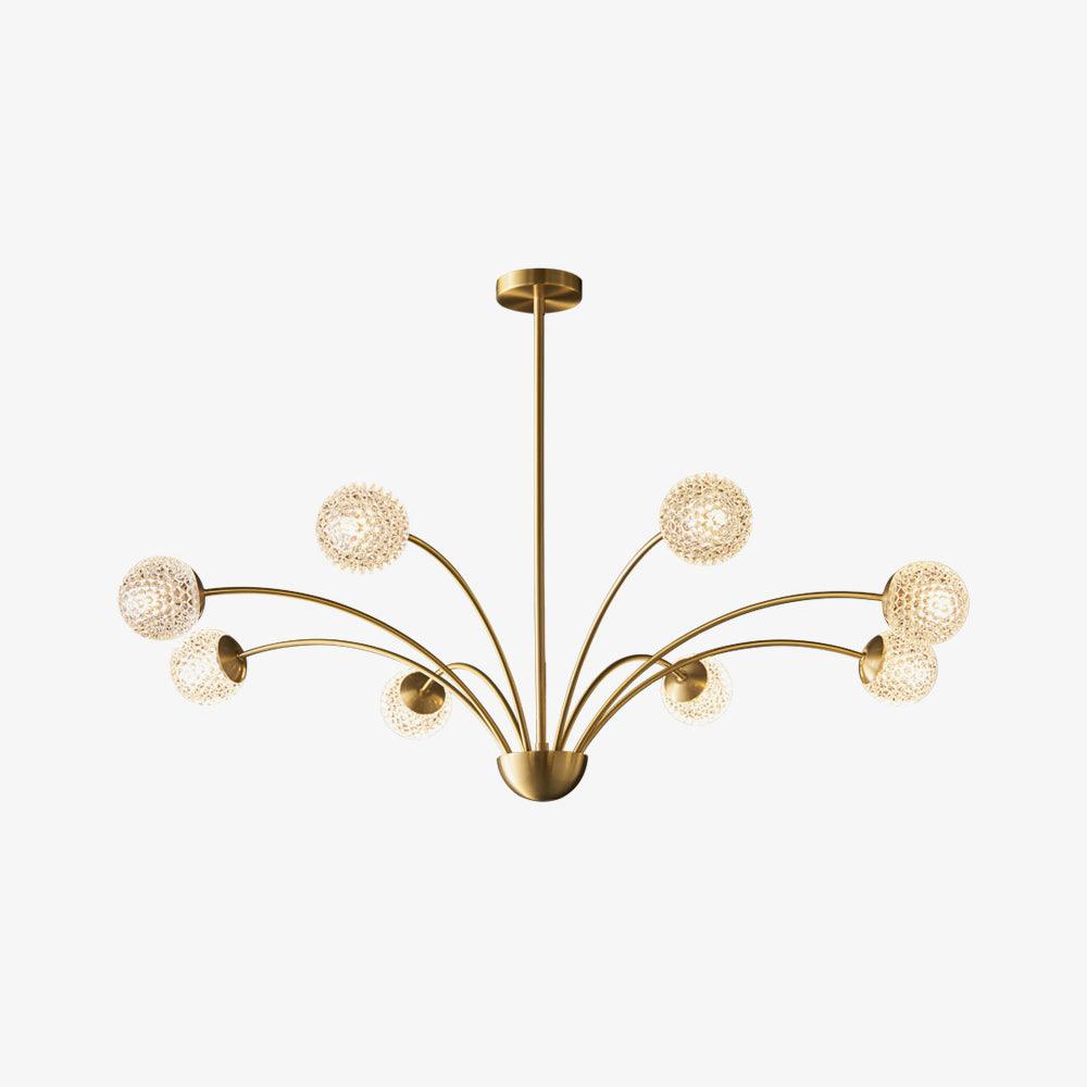 Ralem Chandelier Curved Arms Brass-Neutral Decor