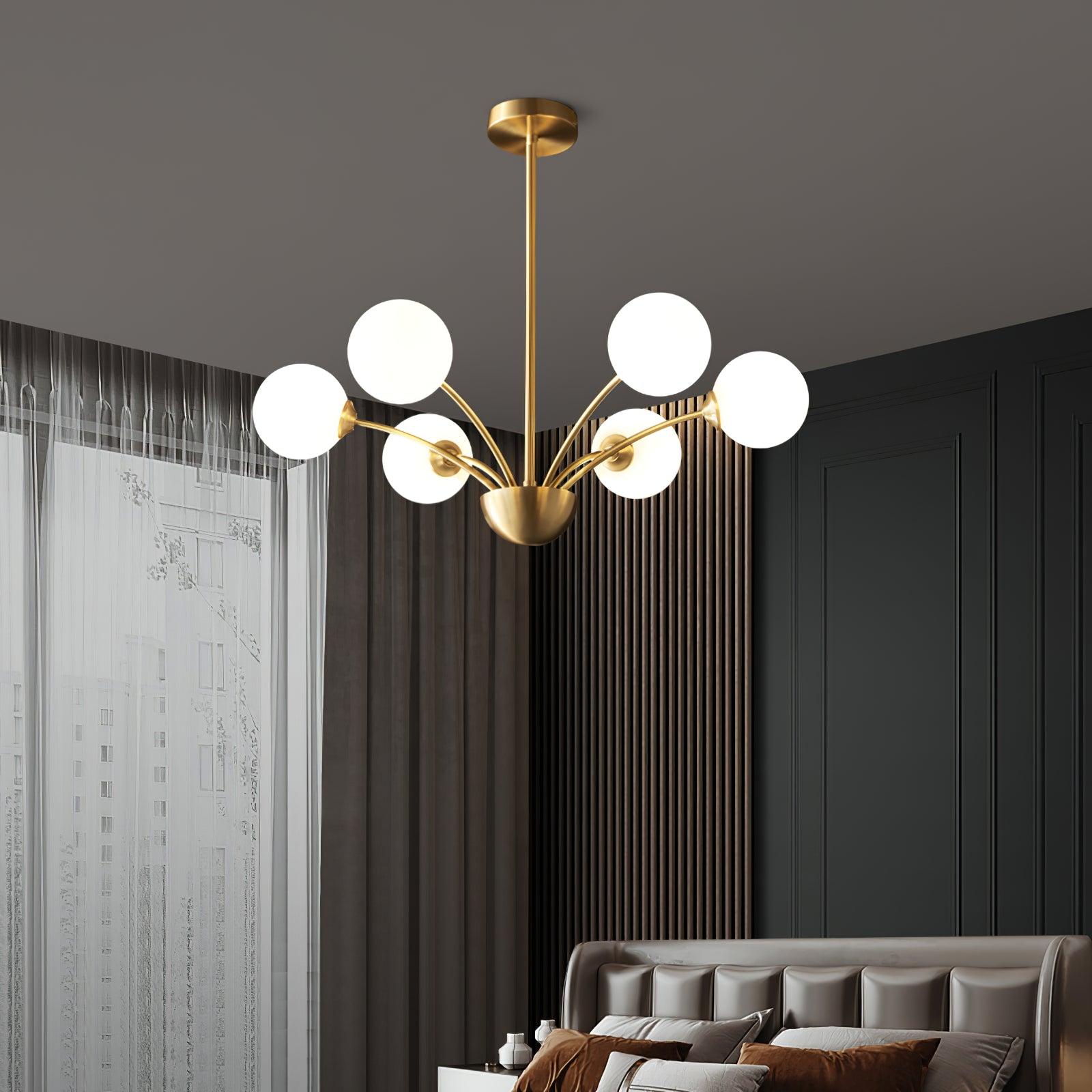 Ralem Chandelier Curved Arms Brass-Neutral Decor