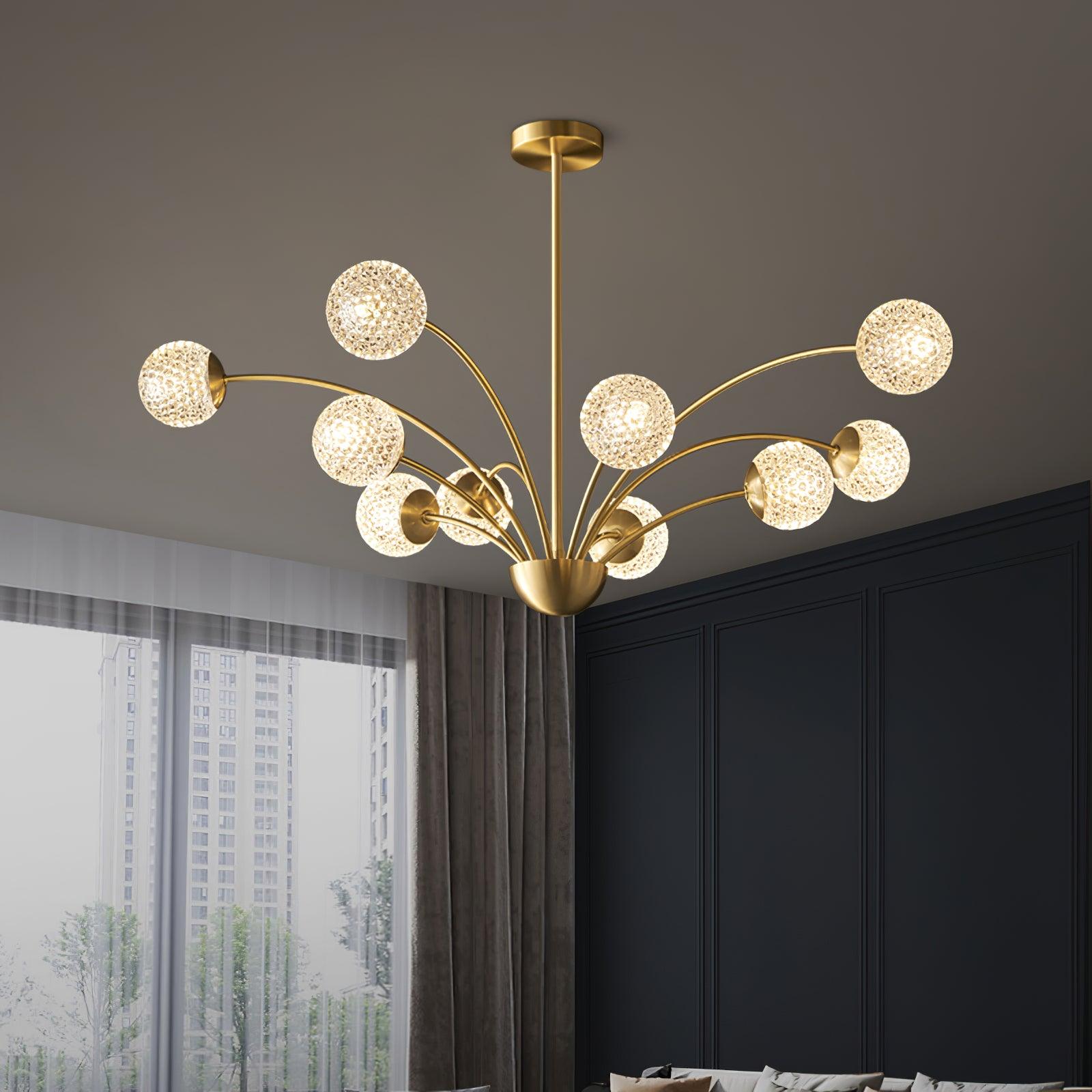 Ralem Chandelier Curved Arms Brass-Neutral Decor