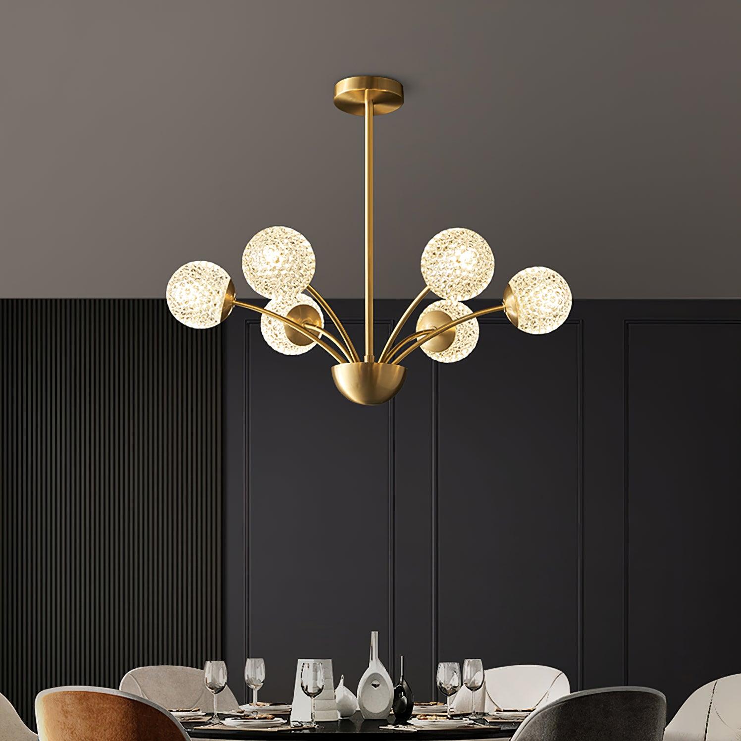 Ralem Chandelier Curved Arms Brass-Neutral Decor