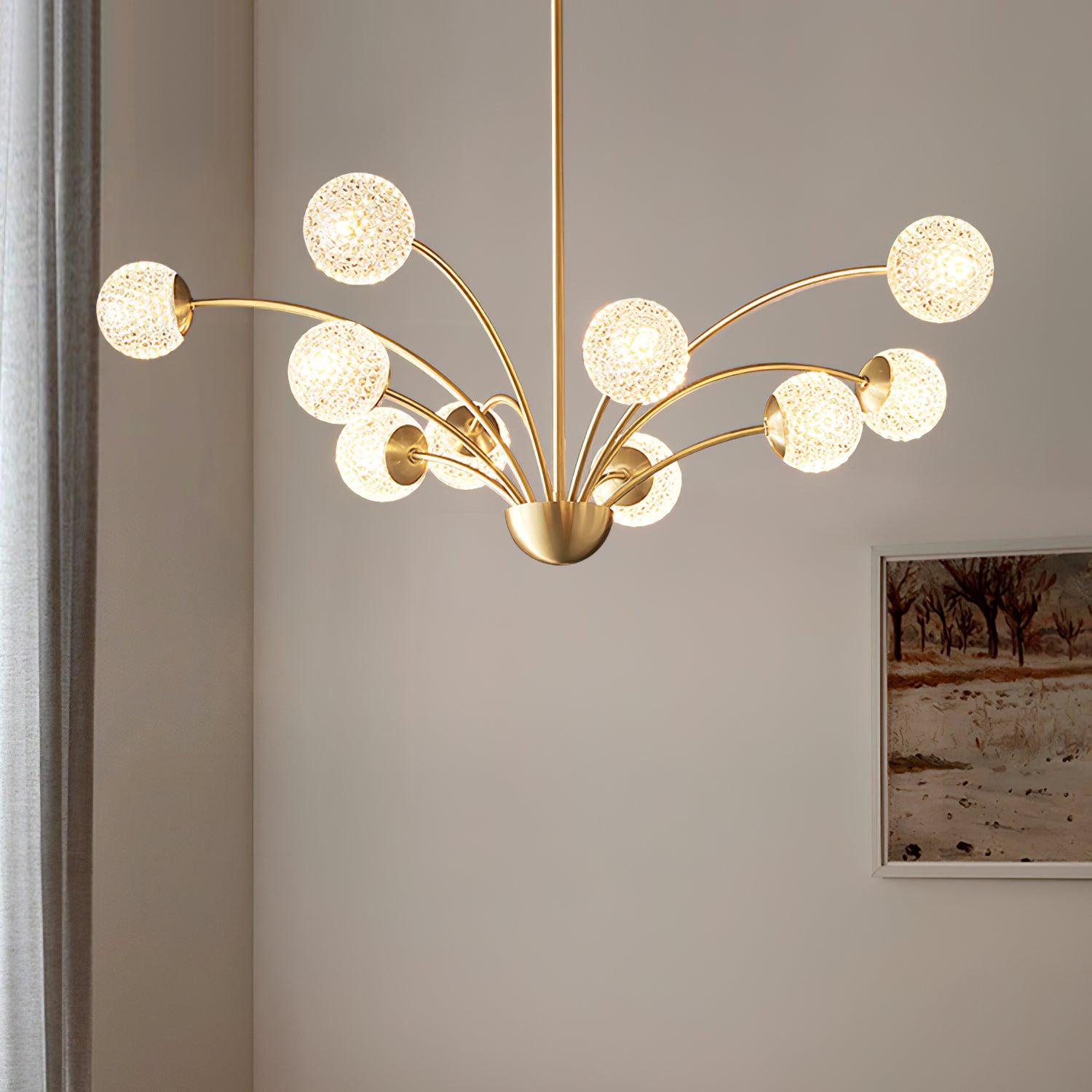 Ralem Chandelier Curved Arms Brass-Neutral Decor