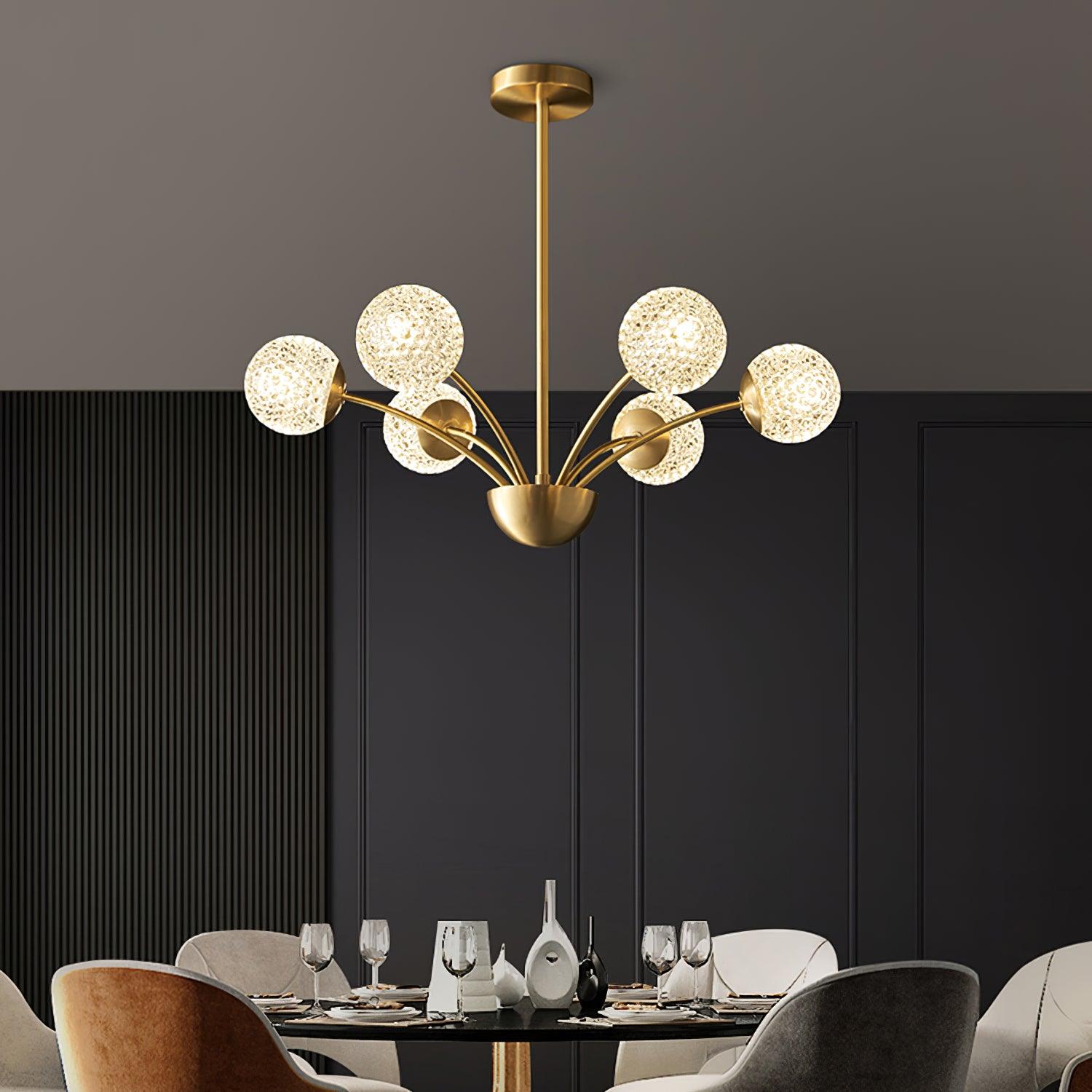 Ralem Chandelier Curved Arms Brass-Neutral Decor