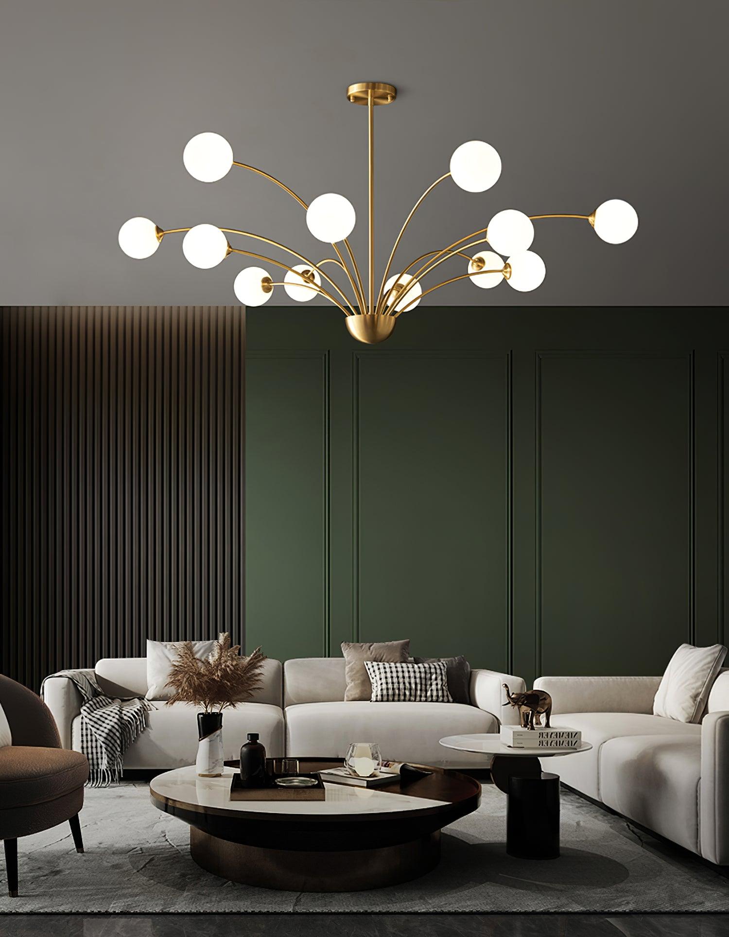 Ralem Chandelier Curved Arms Brass-Neutral Decor