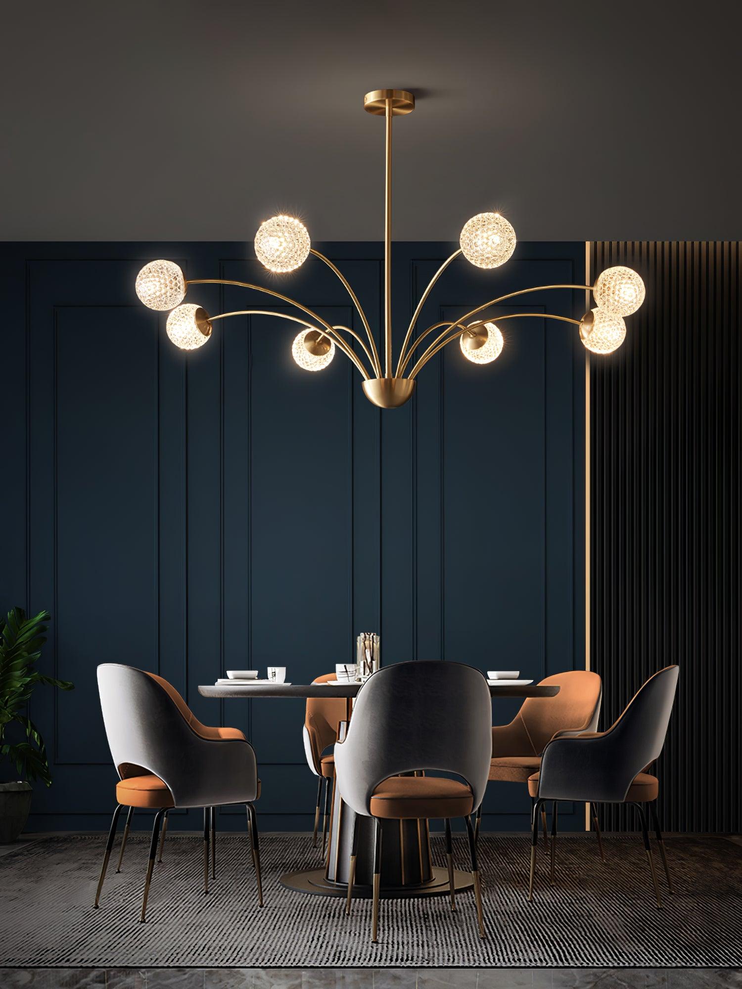 Ralem Chandelier Curved Arms Brass-Neutral Decor