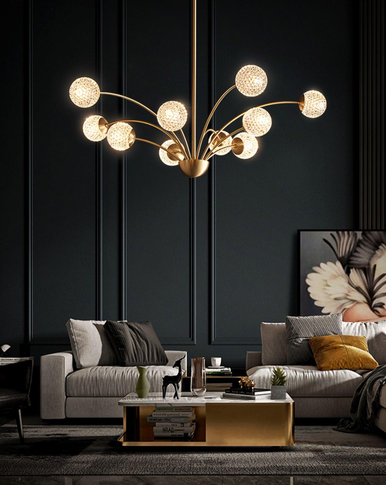 Ralem Chandelier Curved Arms Brass-Neutral Decor