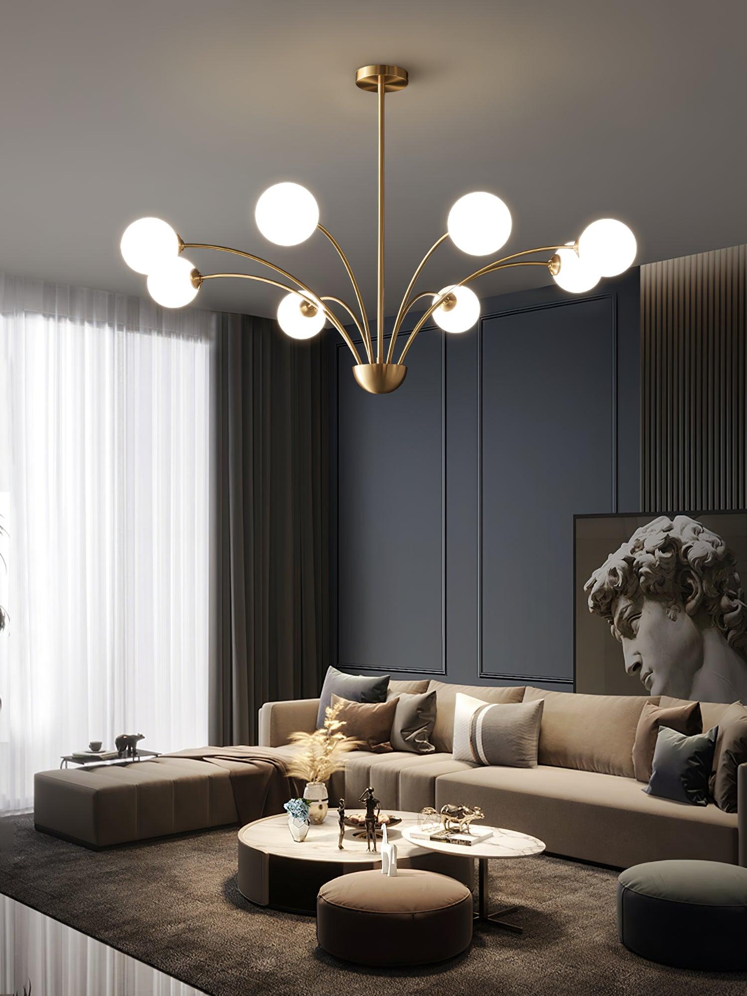 Ralem Chandelier Curved Arms Brass-Neutral Decor