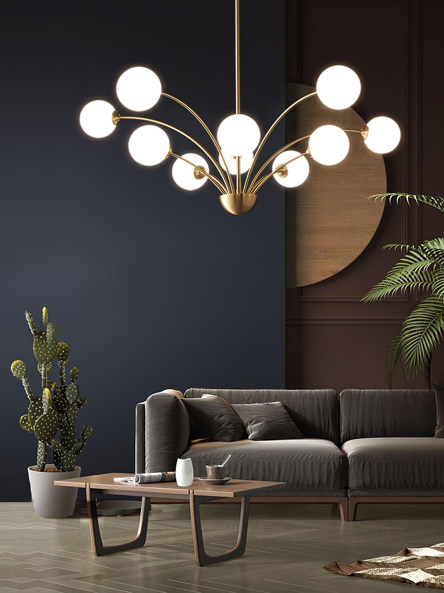 Ralem Chandelier Curved Arms Brass-Neutral Decor