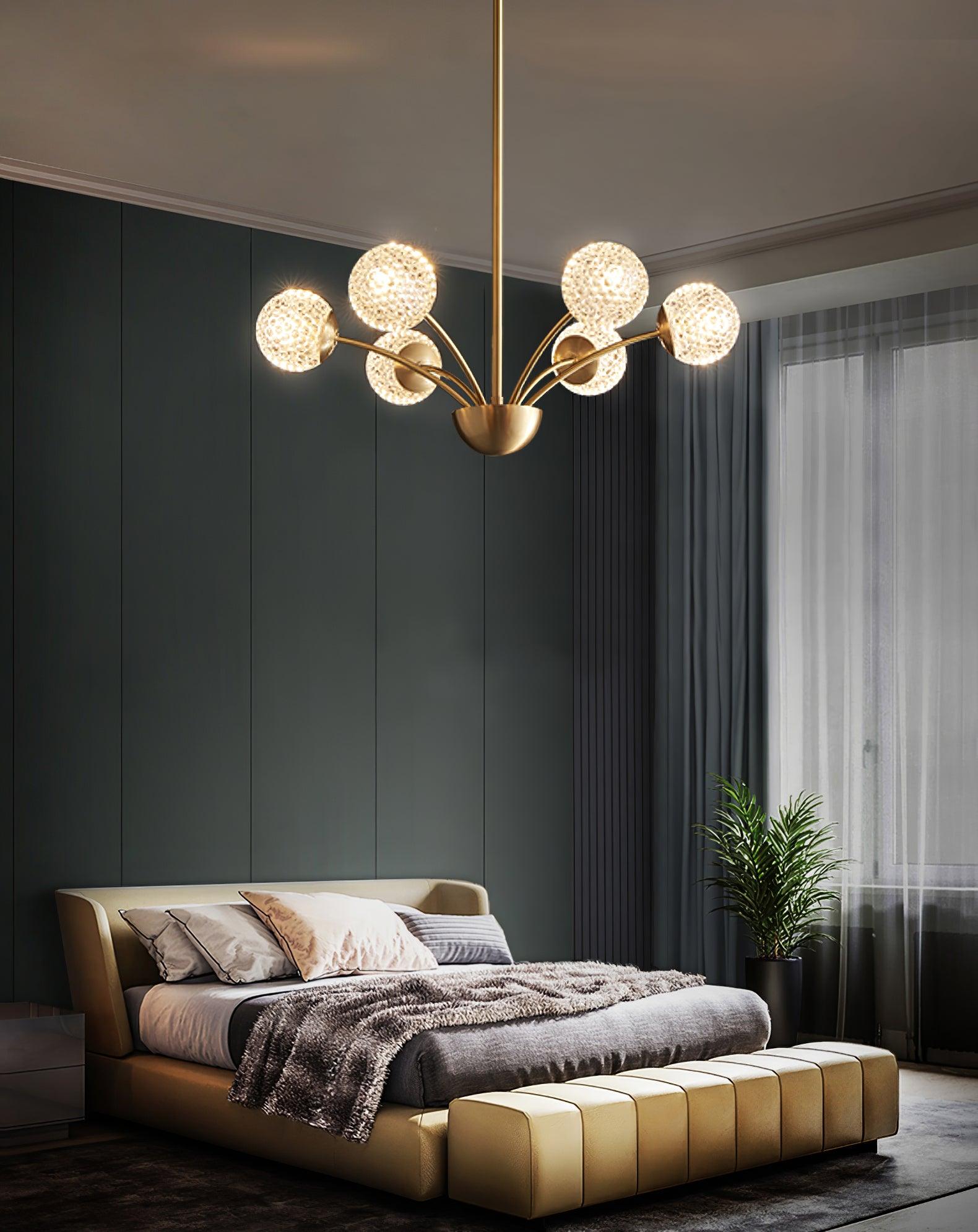 Ralem Chandelier Curved Arms Brass-Neutral Decor