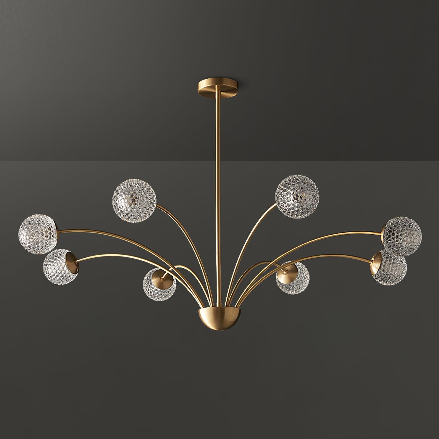 Ralem Chandelier Curved Arms Brass-Neutral Decor