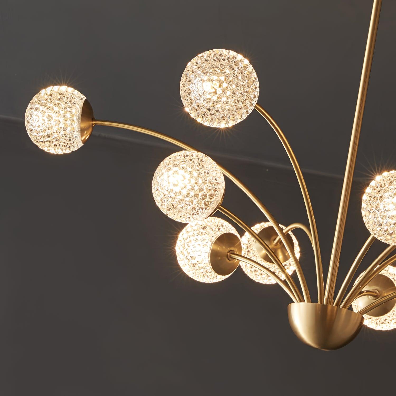 Ralem Chandelier Curved Arms Brass-Neutral Decor