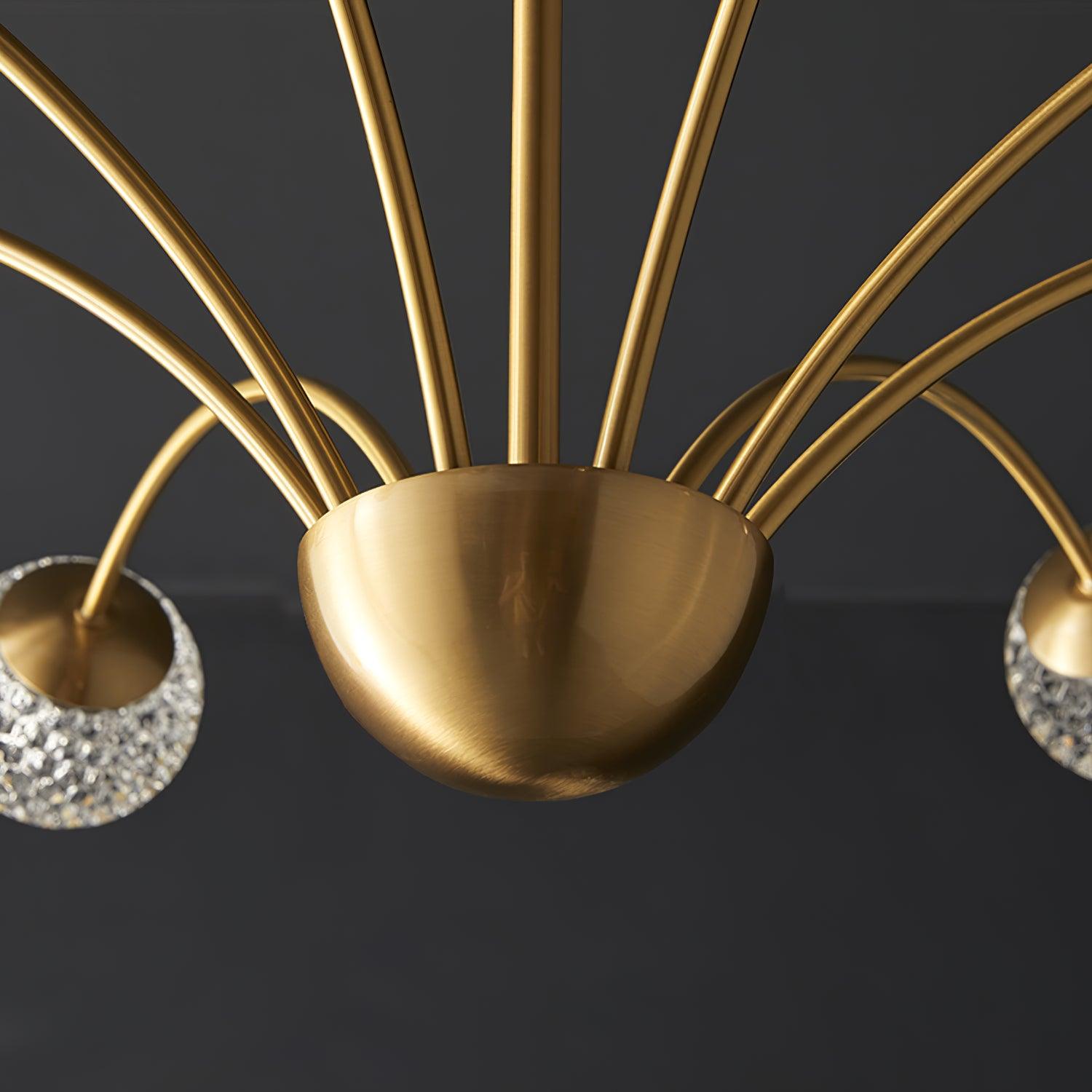 Ralem Chandelier Curved Arms Brass-Neutral Decor