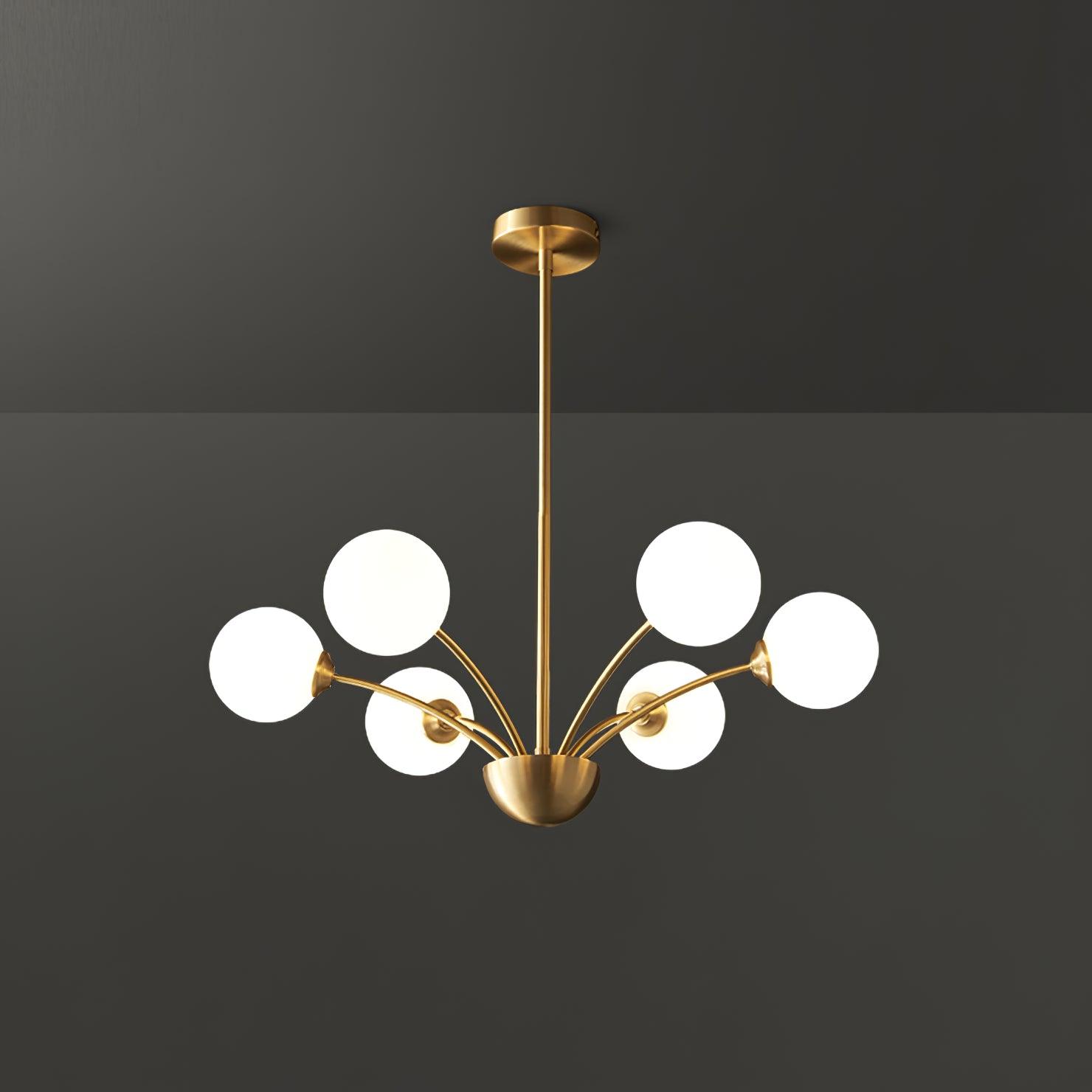 Ralem Chandelier Curved Arms Brass-Neutral Decor