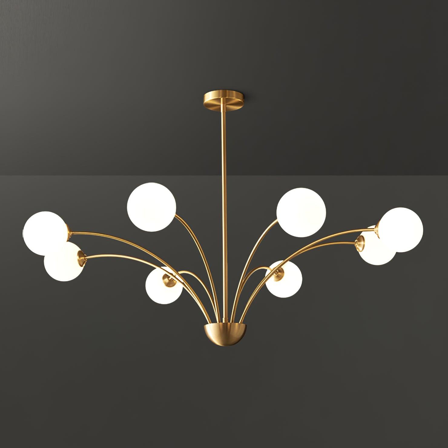Ralem Chandelier Curved Arms Brass-Neutral Decor