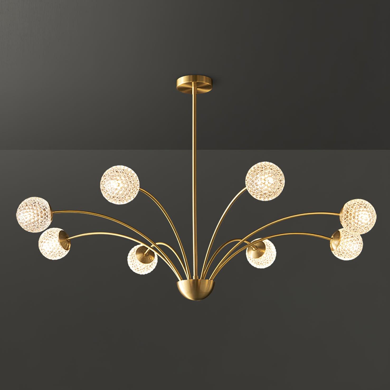 Ralem Chandelier Curved Arms Brass-Neutral Decor