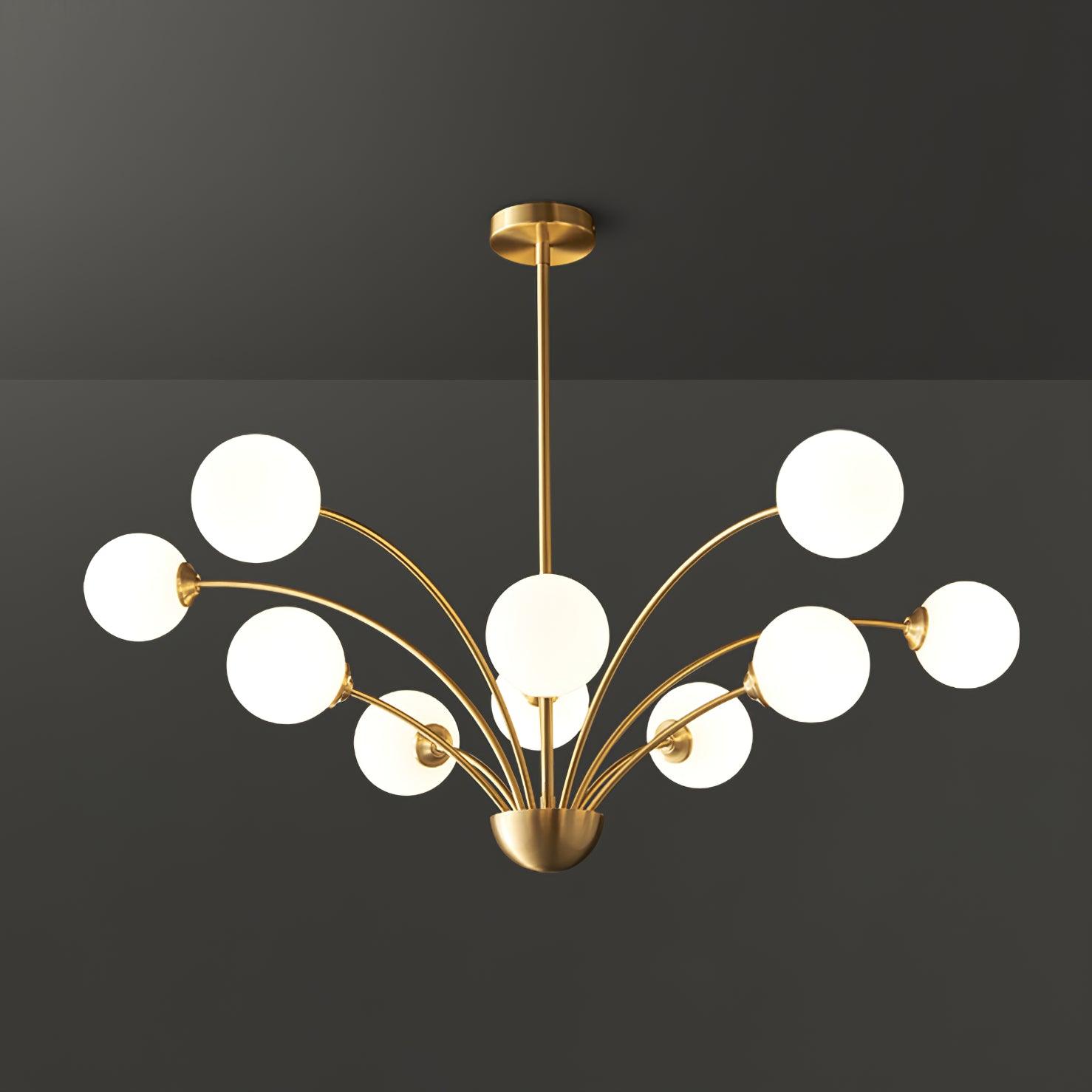 Ralem Chandelier Curved Arms Brass-Neutral Decor