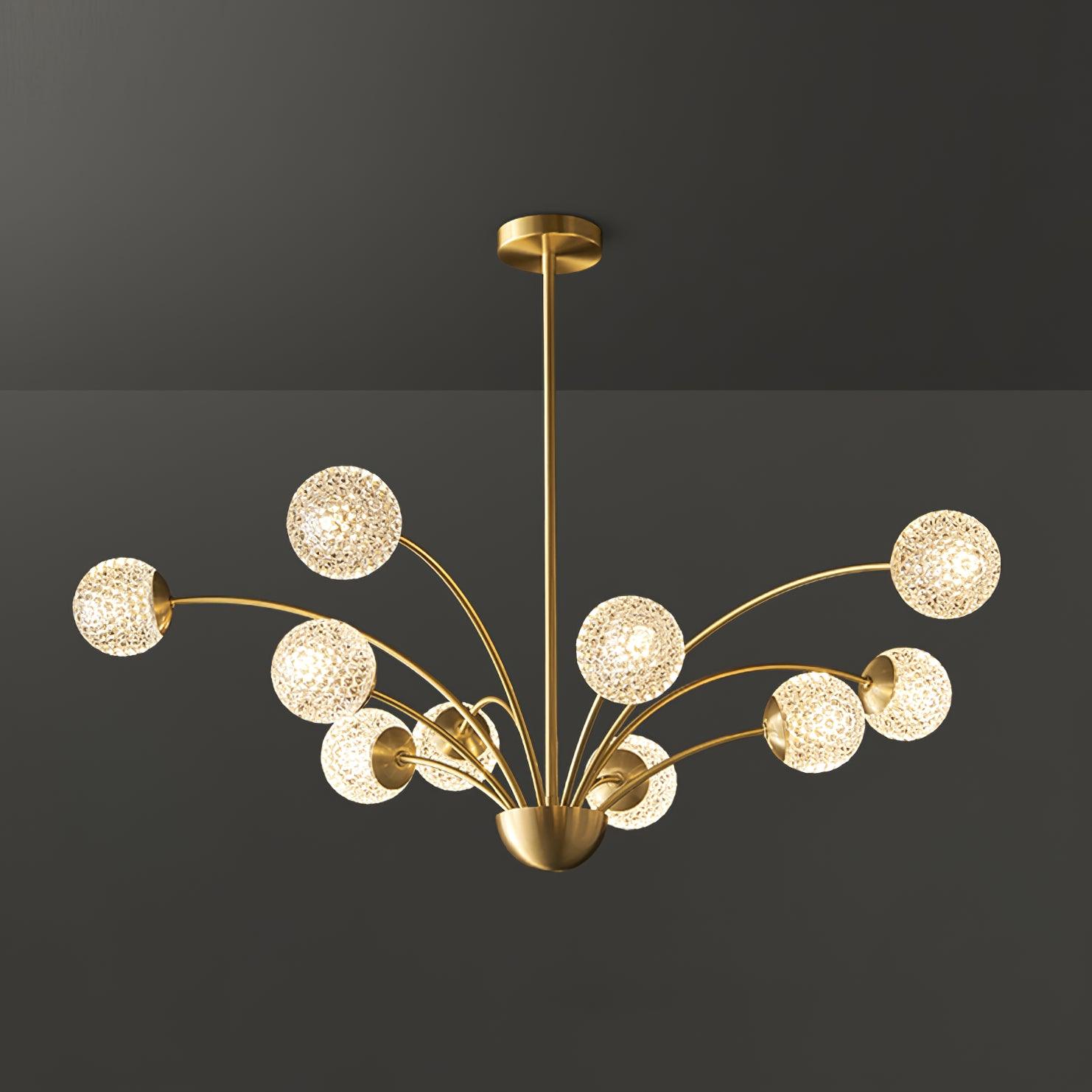Ralem Chandelier Curved Arms Brass-Neutral Decor
