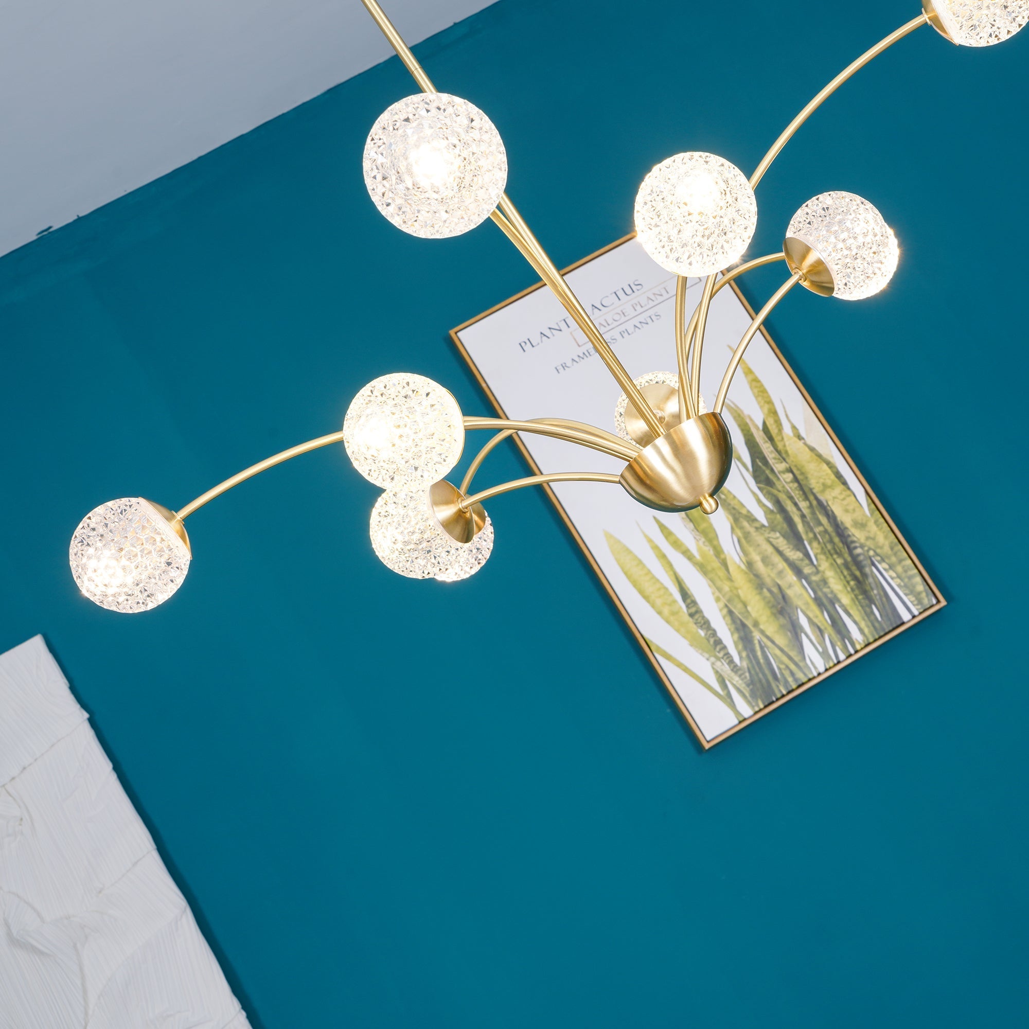 Ralem Chandelier Curved Arms Brass-Neutral Decor