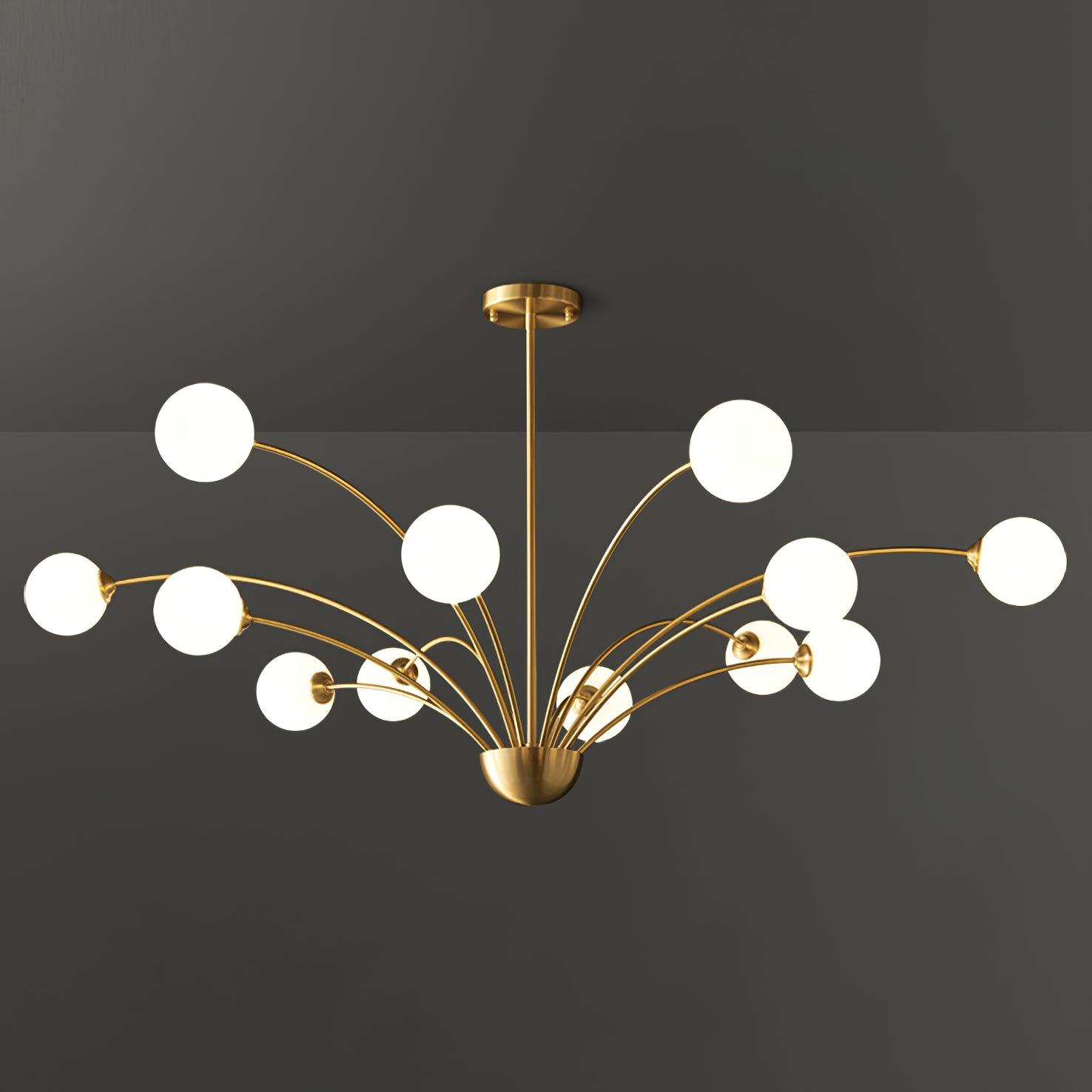 Ralem Chandelier Curved Arms Brass-Neutral Decor