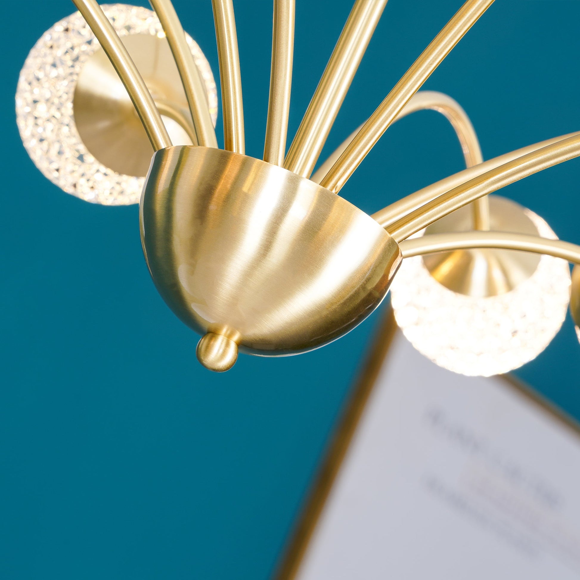 Ralem Chandelier Curved Arms Brass-Neutral Decor