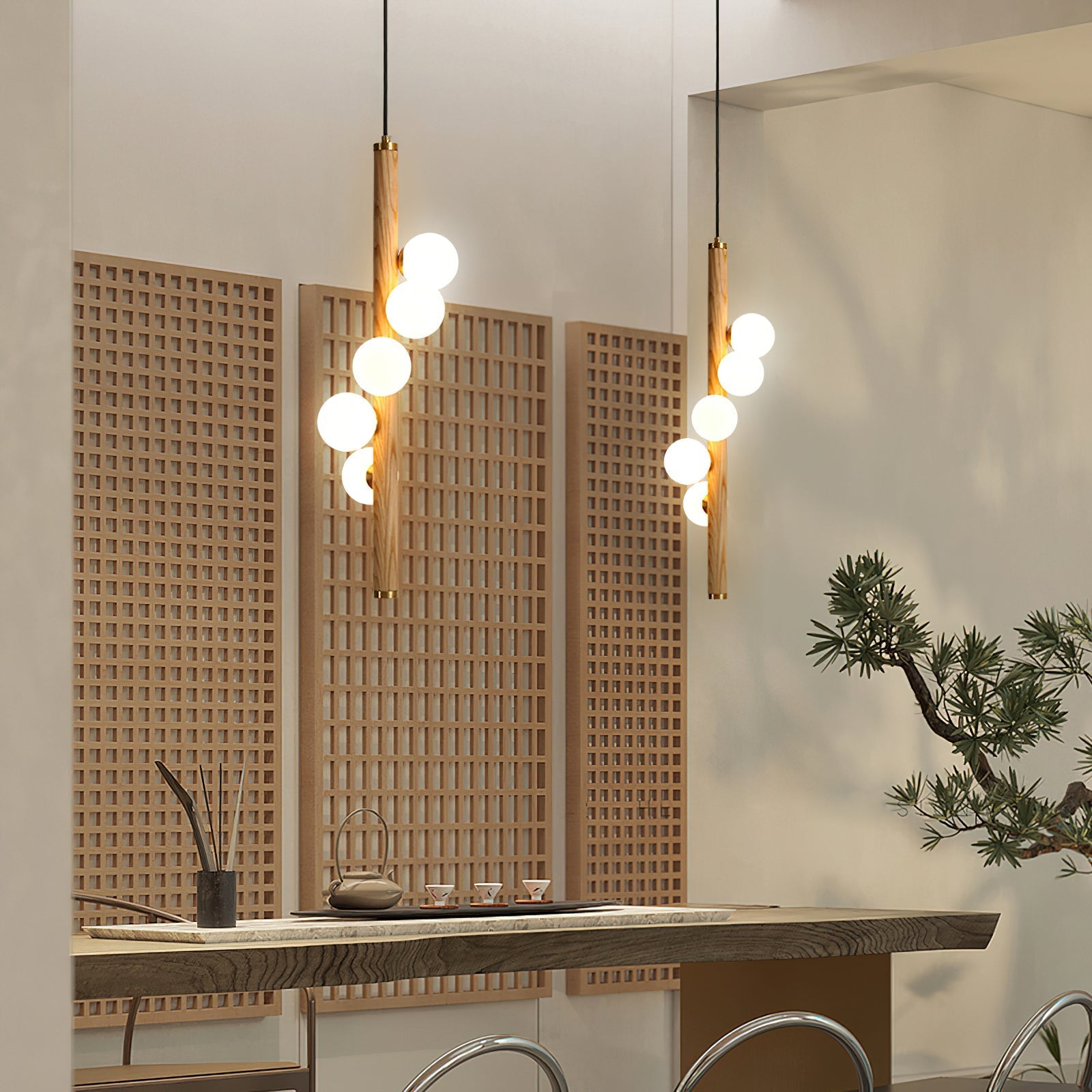 Front view of the contemporary Miller Pendant Light.