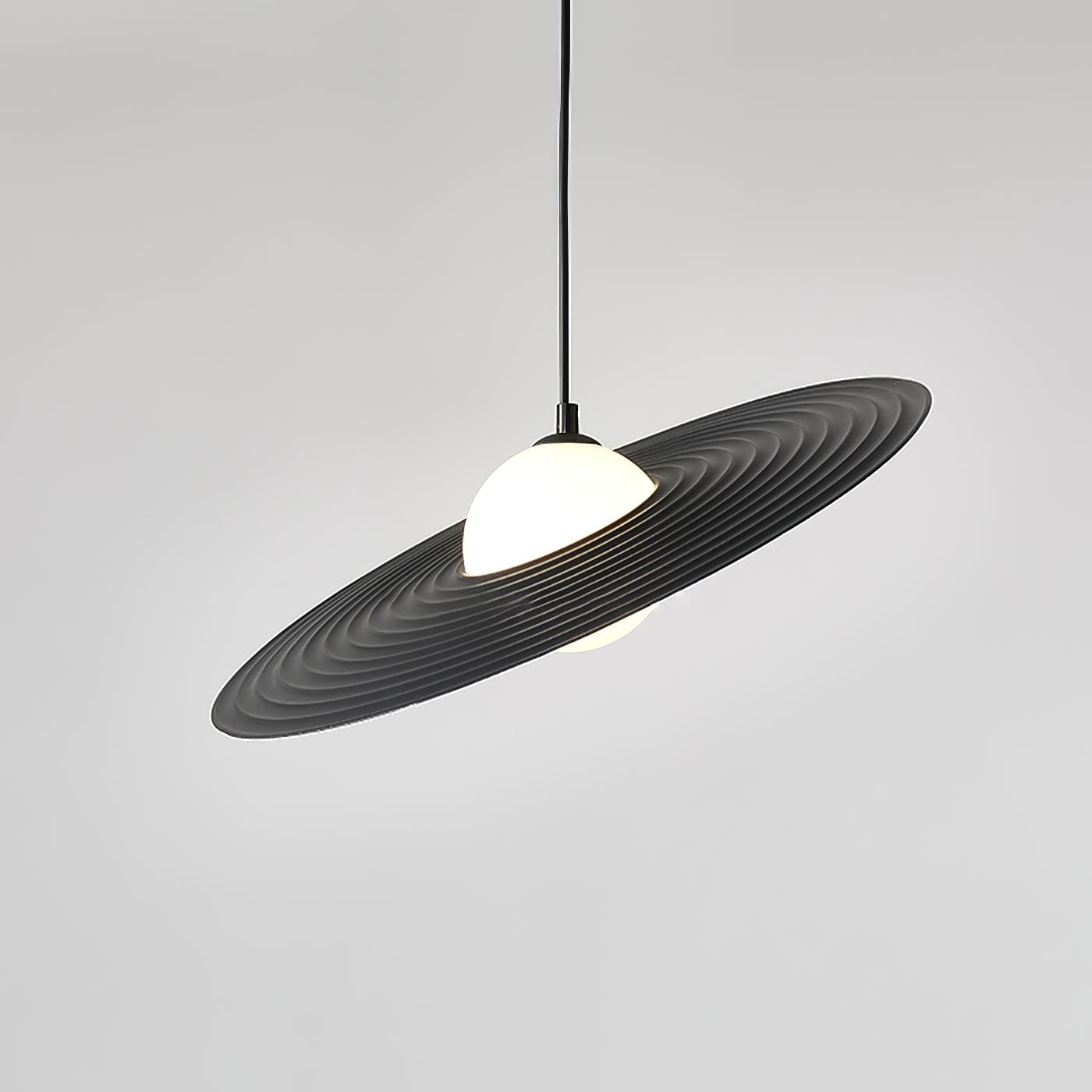 Lustra Pendant Light PE LED Plate White and Black-Neutral Decor