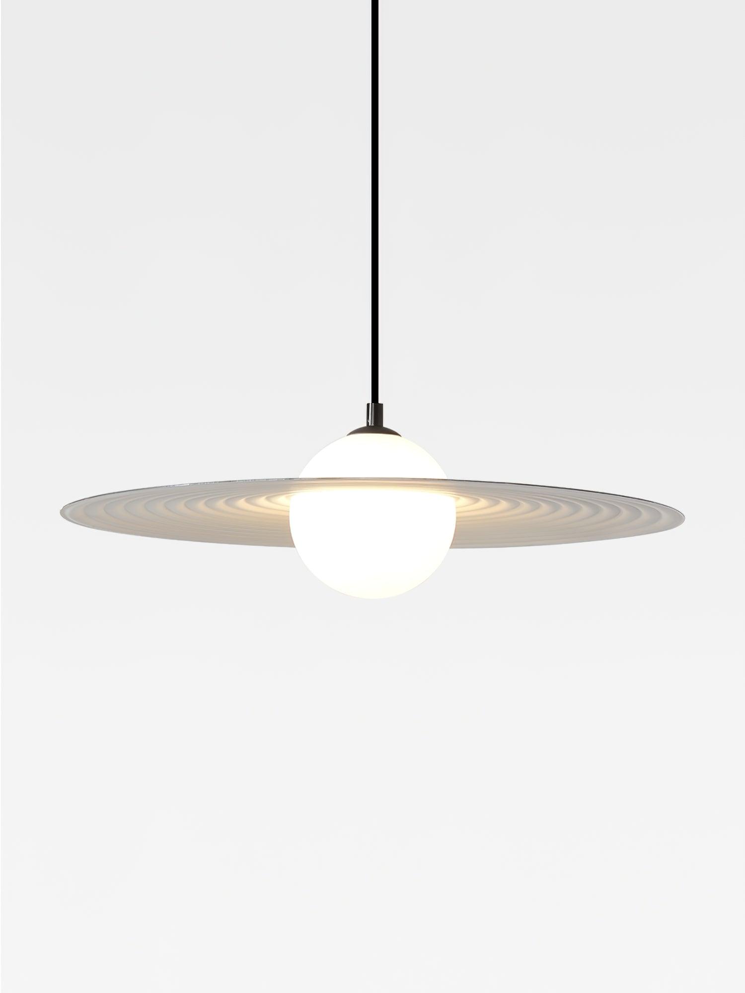Lustra Pendant Light PE LED Plate White and Black-Neutral Decor