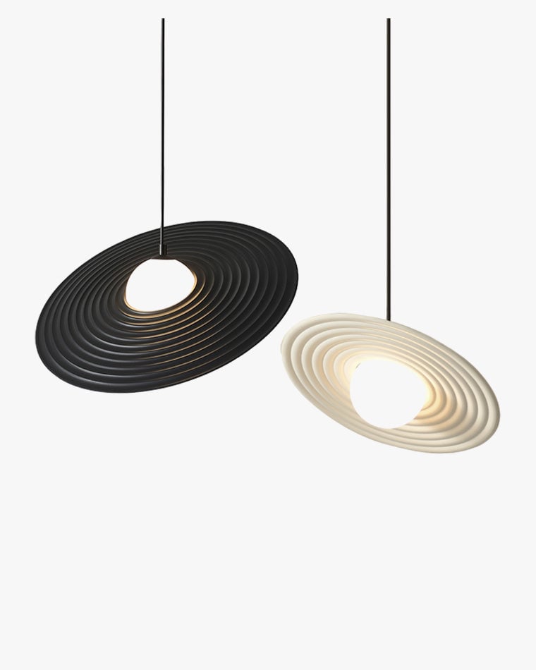 Lustra Pendant Light PE LED Plate White and Black-Neutral Decor