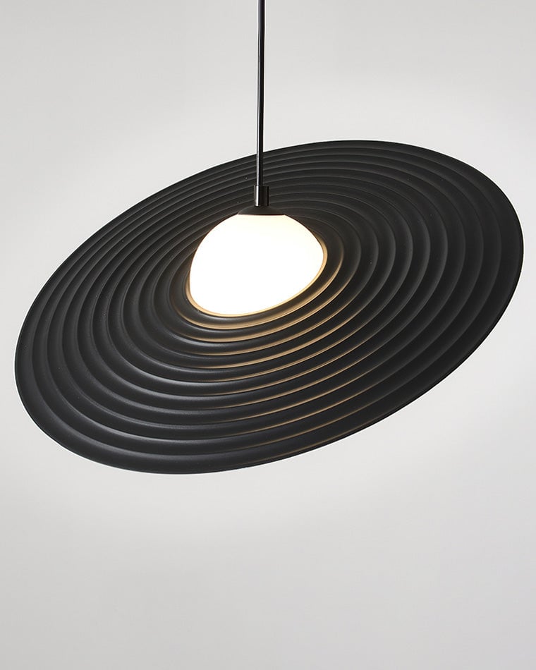 Lustra Pendant Light PE LED Plate White and Black-Neutral Decor