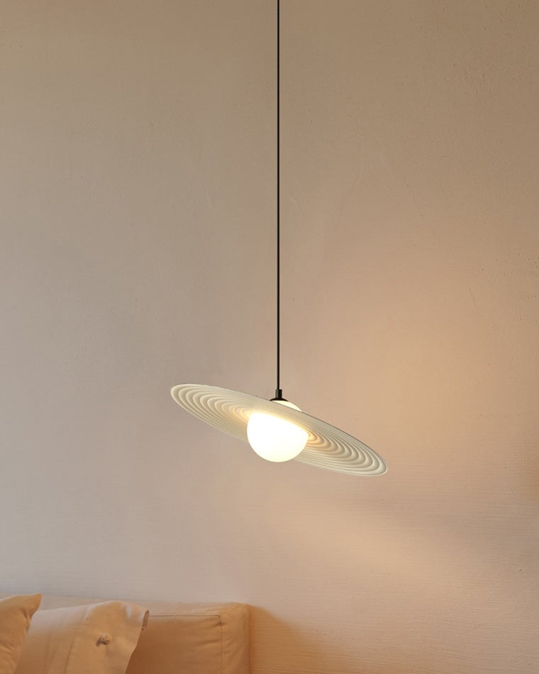 Lustra Pendant Light PE LED Plate White and Black-Neutral Decor