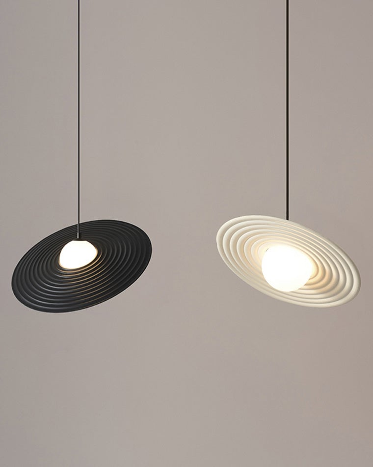 Lustra Pendant Light PE LED Plate White and Black-Neutral Decor