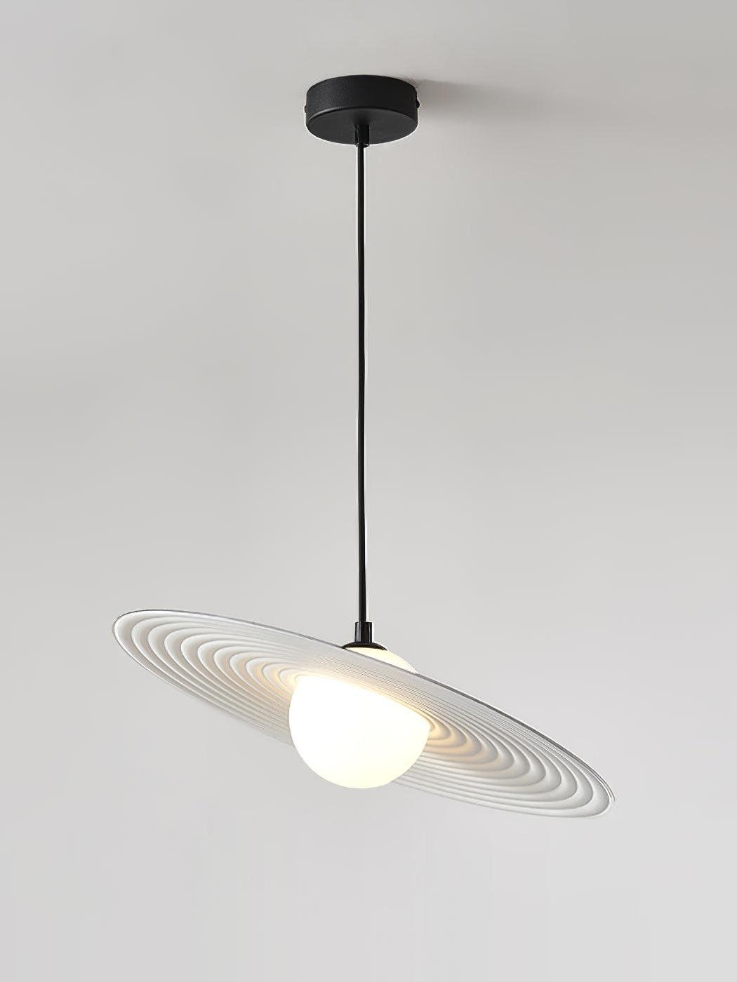Lustra Pendant Light PE LED Plate White and Black-Neutral Decor