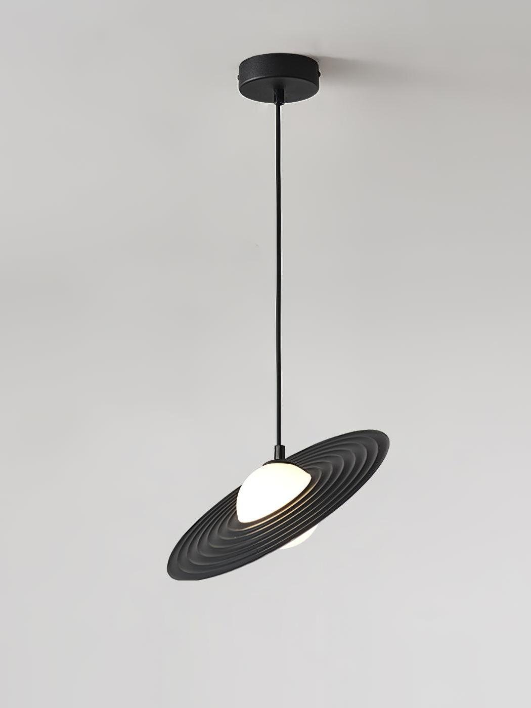 Lustra Pendant Light PE LED Plate White and Black-Neutral Decor