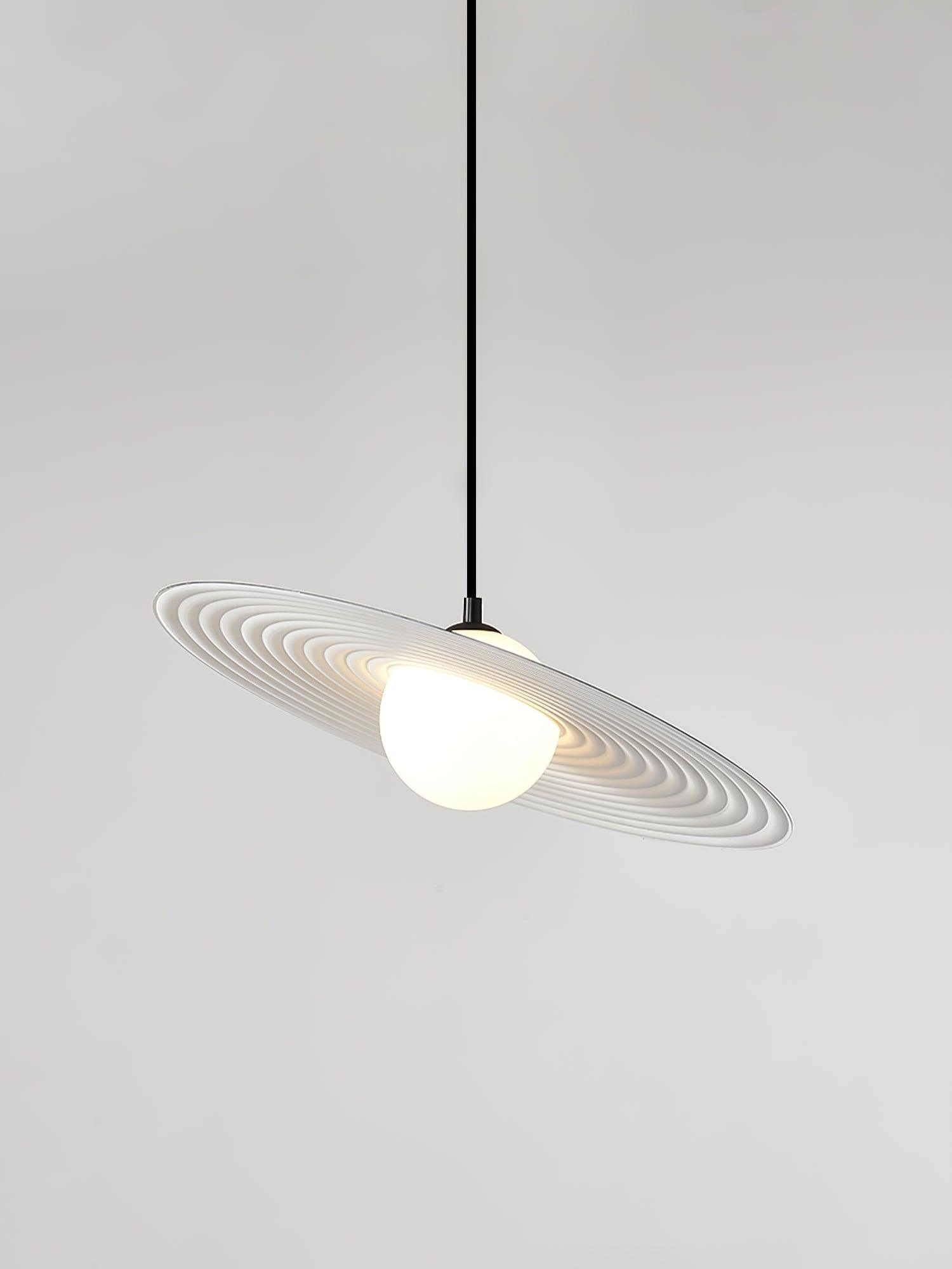 Lustra Pendant Light PE LED Plate White and Black-Neutral Decor