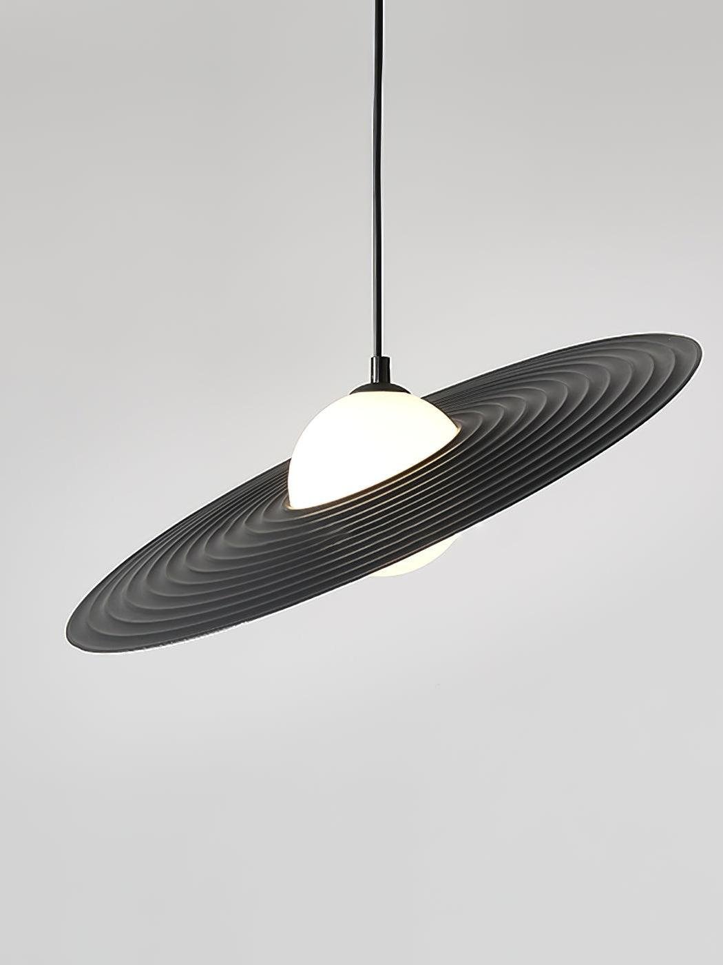 Lustra Pendant Light PE LED Plate White and Black-Neutral Decor