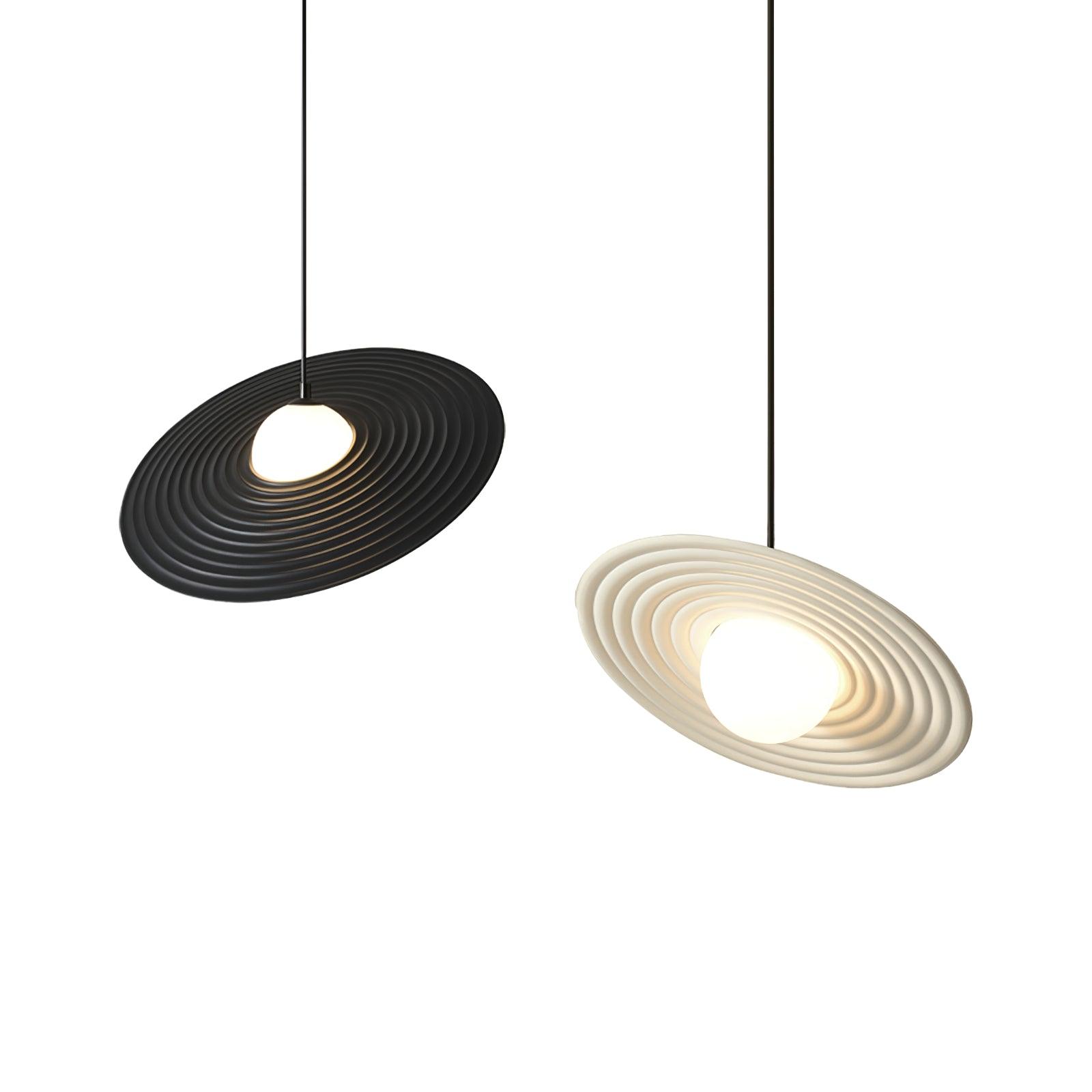 Lustra Pendant Light PE LED Plate White and Black-Neutral Decor