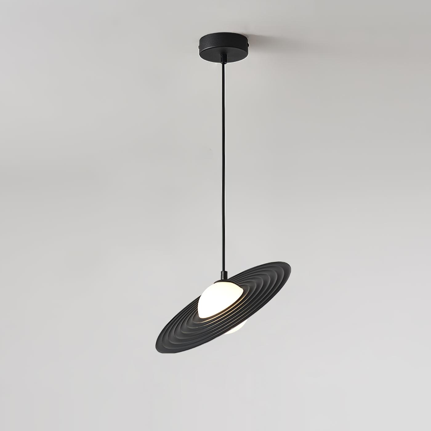 Lustra Pendant Light PE LED Plate White and Black-Neutral Decor