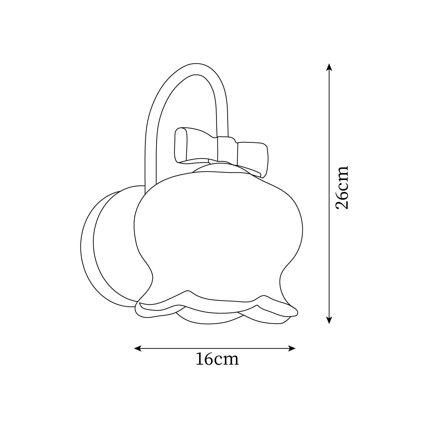 Wall Lamp Bow Accent Bell Glass Shade Playful Modern Kids Room