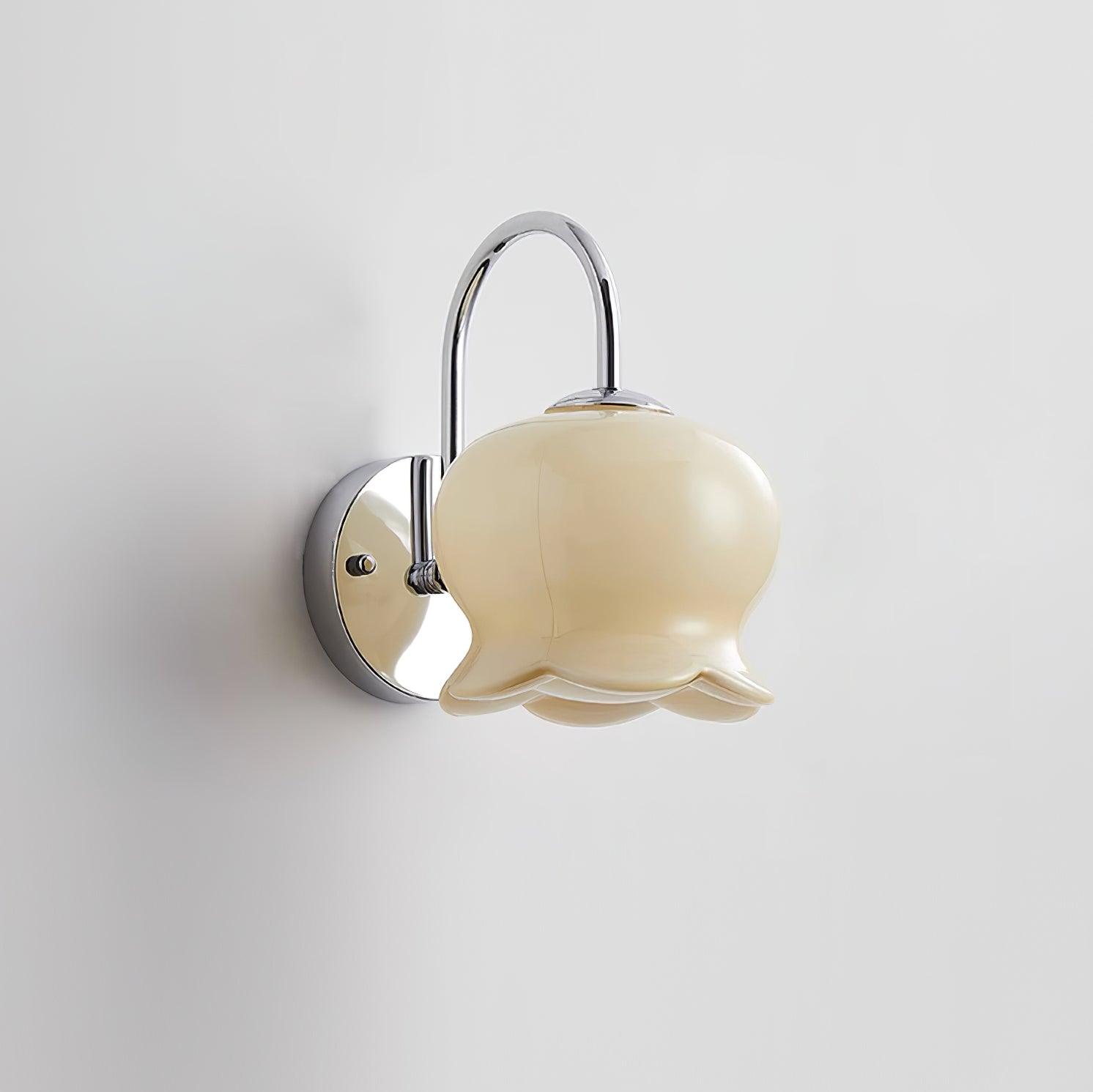 Wall Lamp Bow Accent Bell Glass Shade Playful Modern Kids Room
