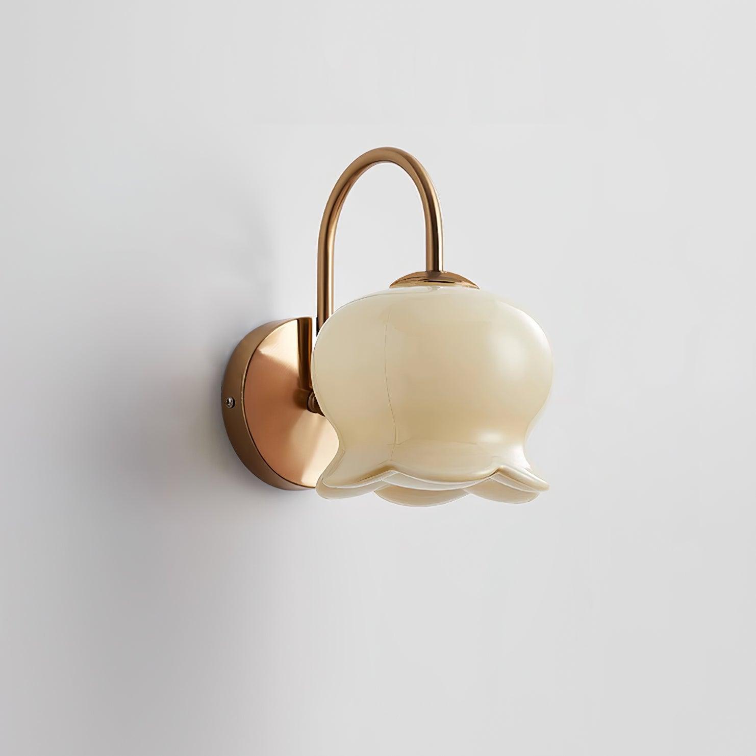 Wall Lamp Bow Accent Bell Glass Shade Playful Modern Kids Room