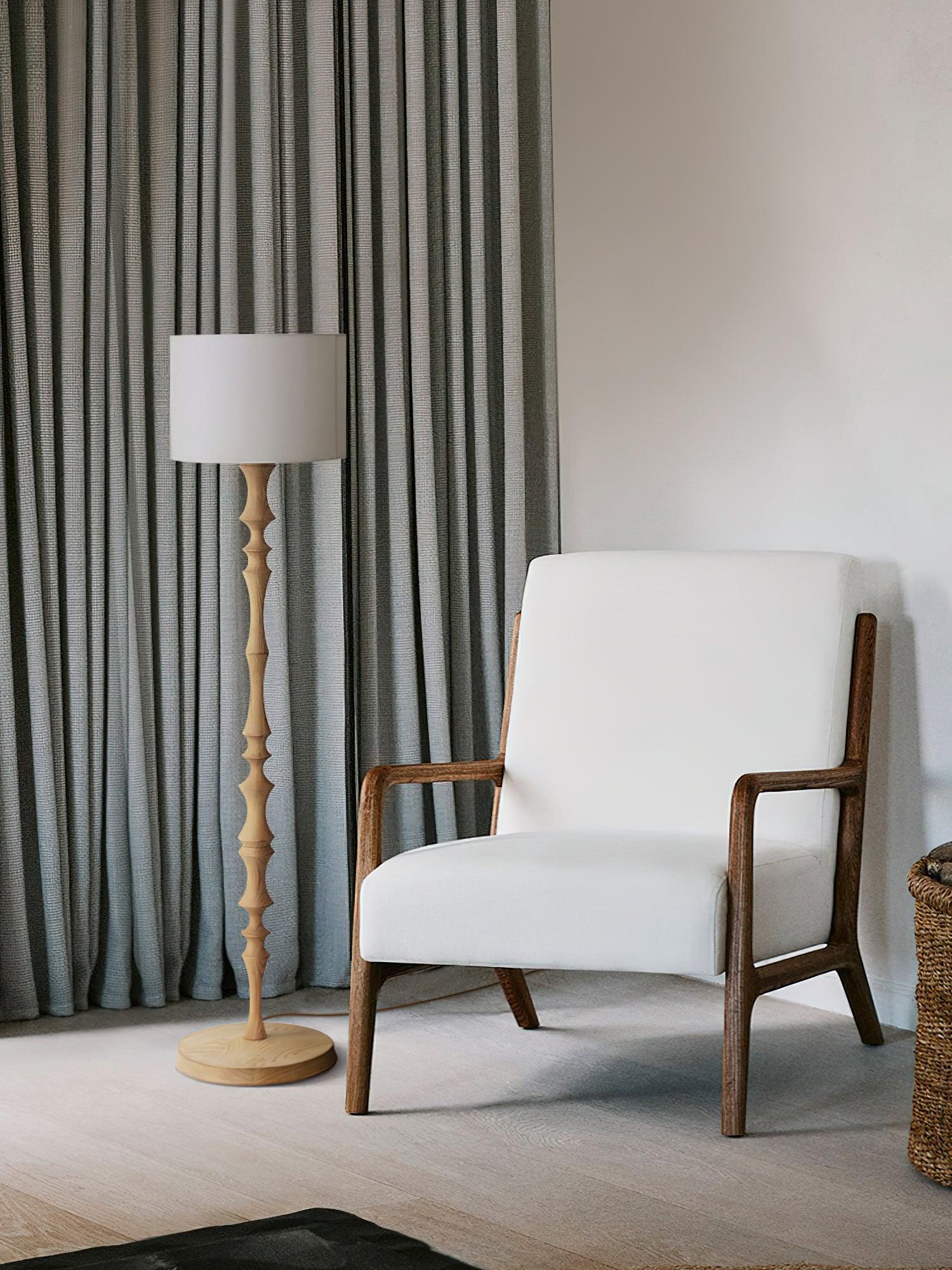 Vilten Elegant Wood Floor Lamp-Neutral Decor