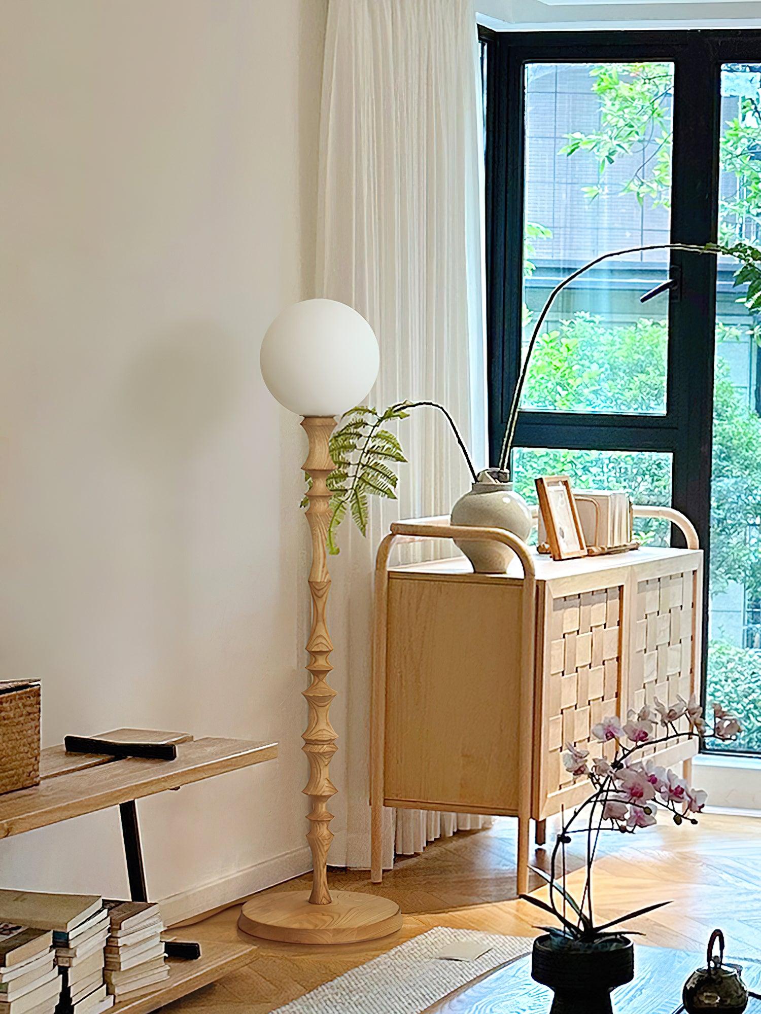 Vilten Elegant Wood Floor Lamp-Neutral Decor