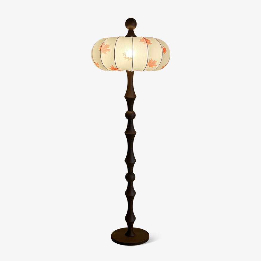 Whispen Wood Fabric Vintage Floor Lamp-Neutral Decor