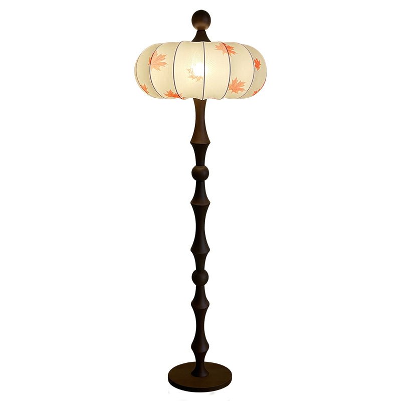 Whispen Wood Fabric Vintage Floor Lamp-Neutral Decor