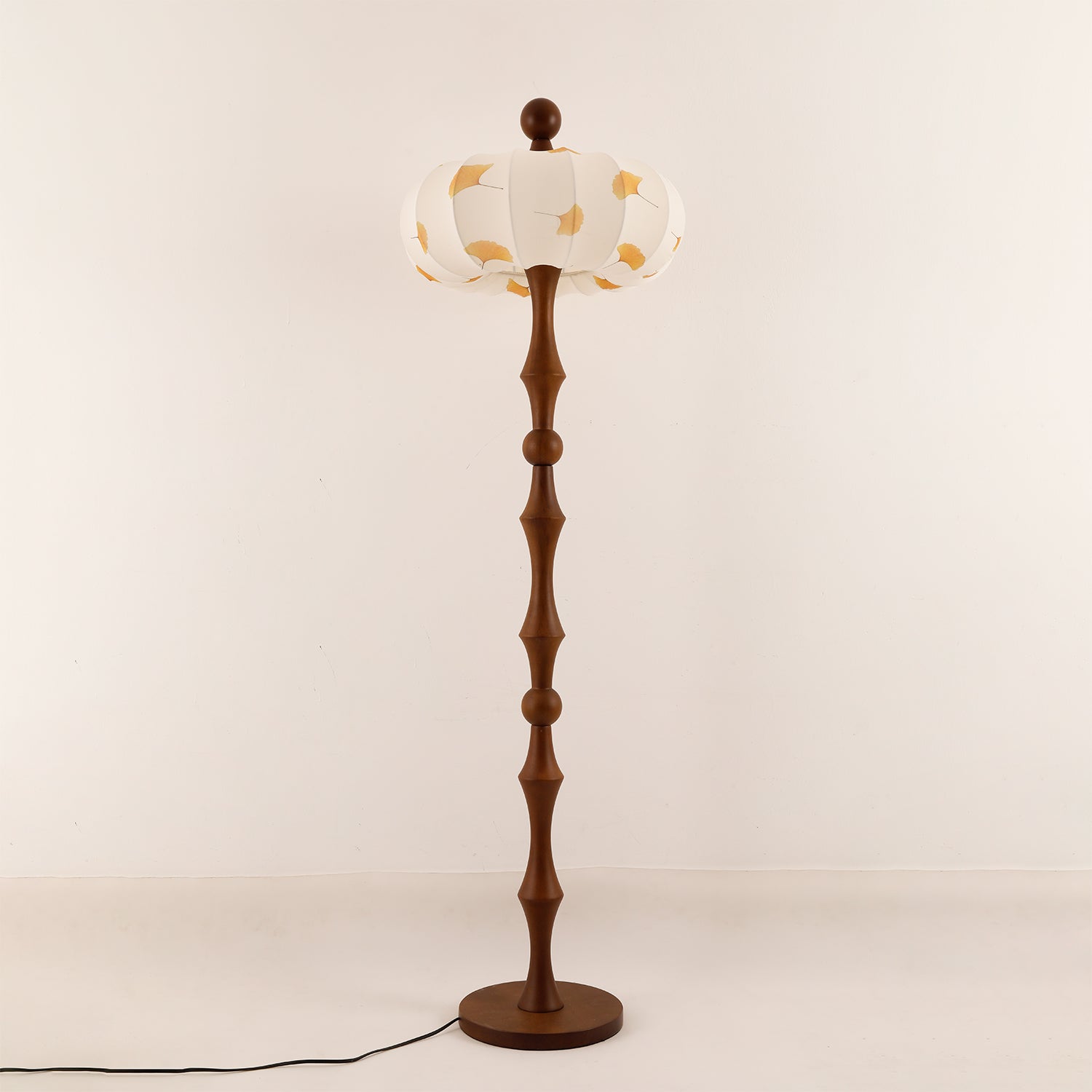 Breen Wood Fabric Classic Floor Lamp-Neutral Decor
